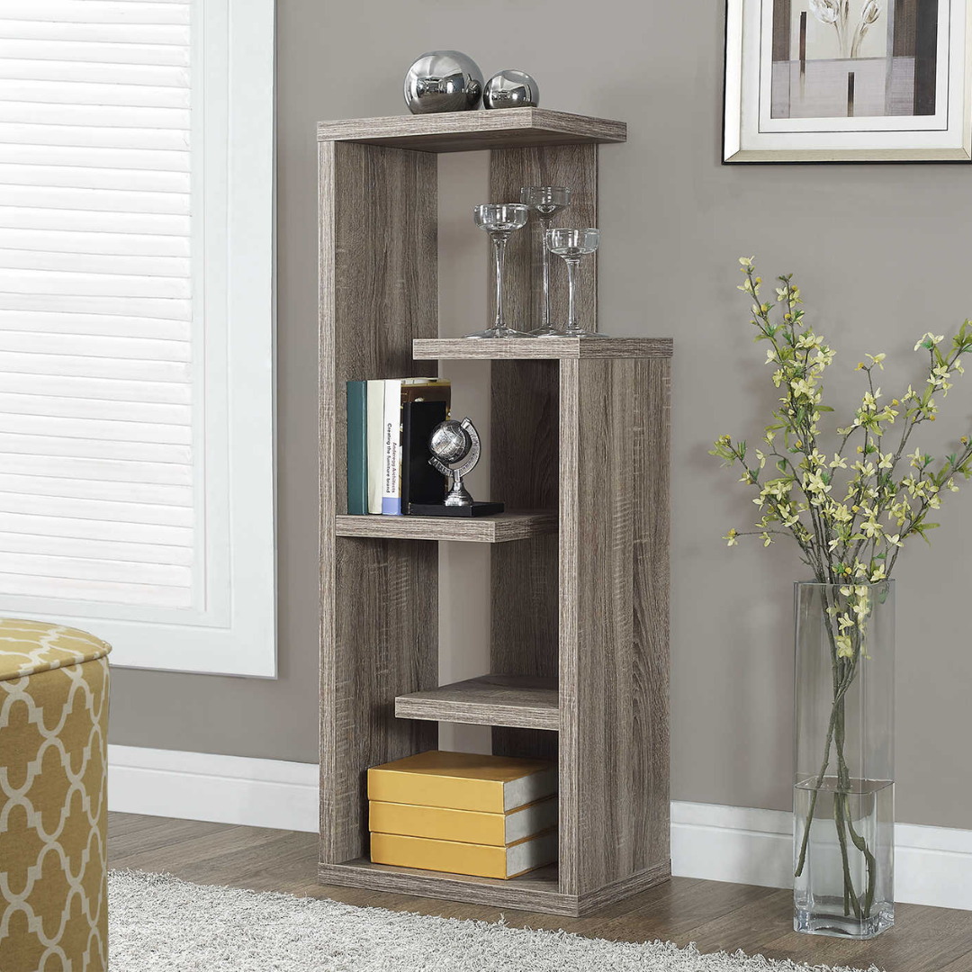 Exhibra – 48"H Accent Display Shelf – Dark Taupe
