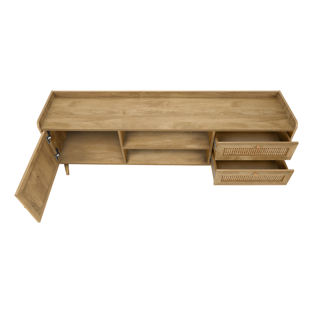 Ravix – 72" TV Stand – Walnut with Storage