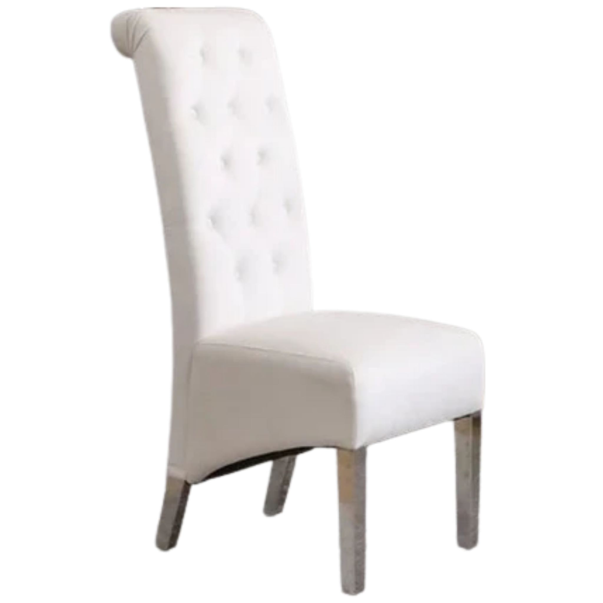 2PC Crème Velvet Dining Chair C-1273