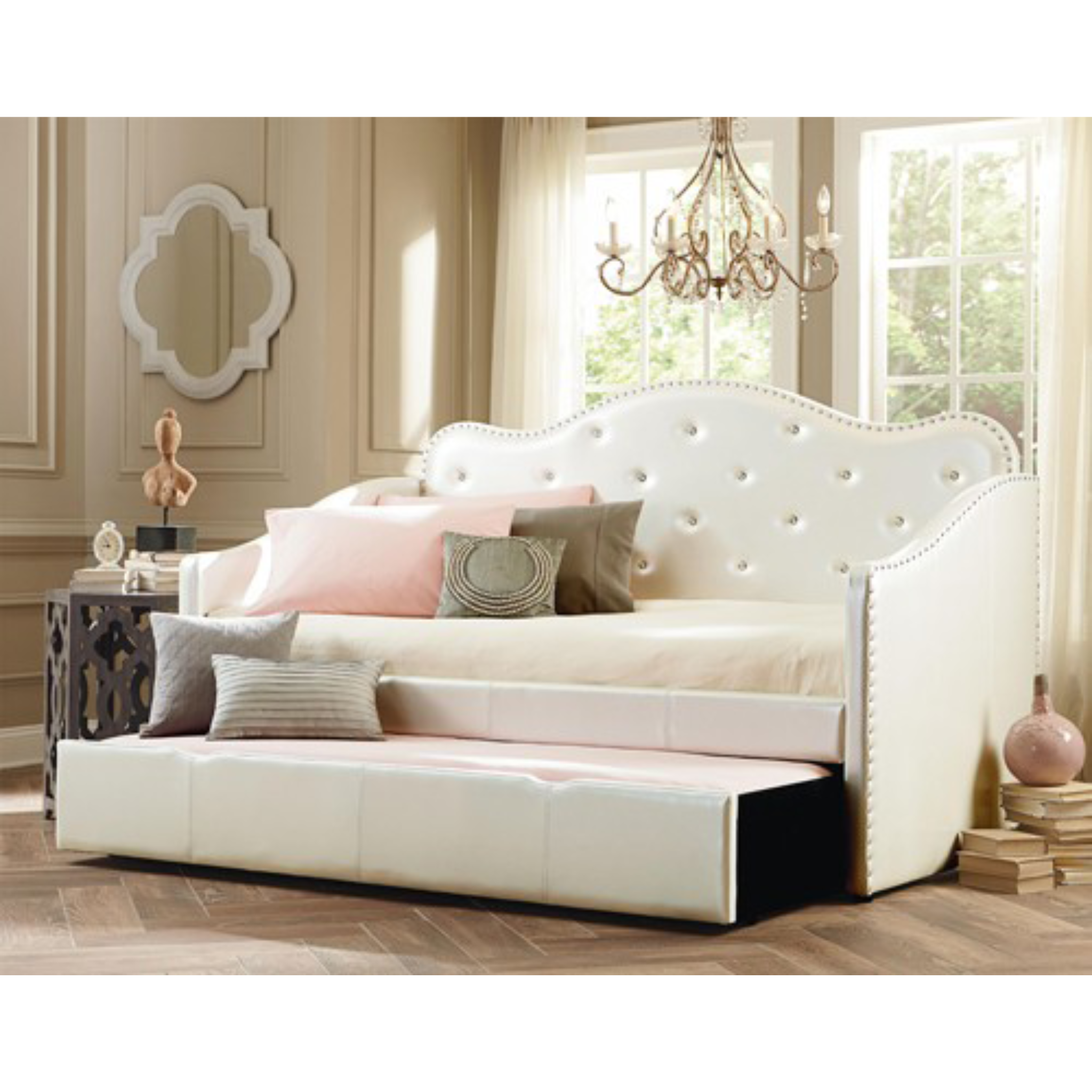 Lit gigogne - Lit simple avec lit gigogne blanc IF 319