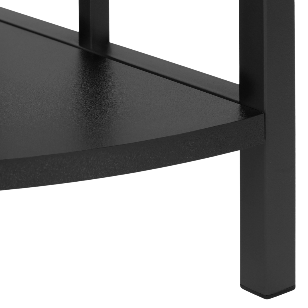 Cornellix – 62"H Metal Corner Étagère – Black