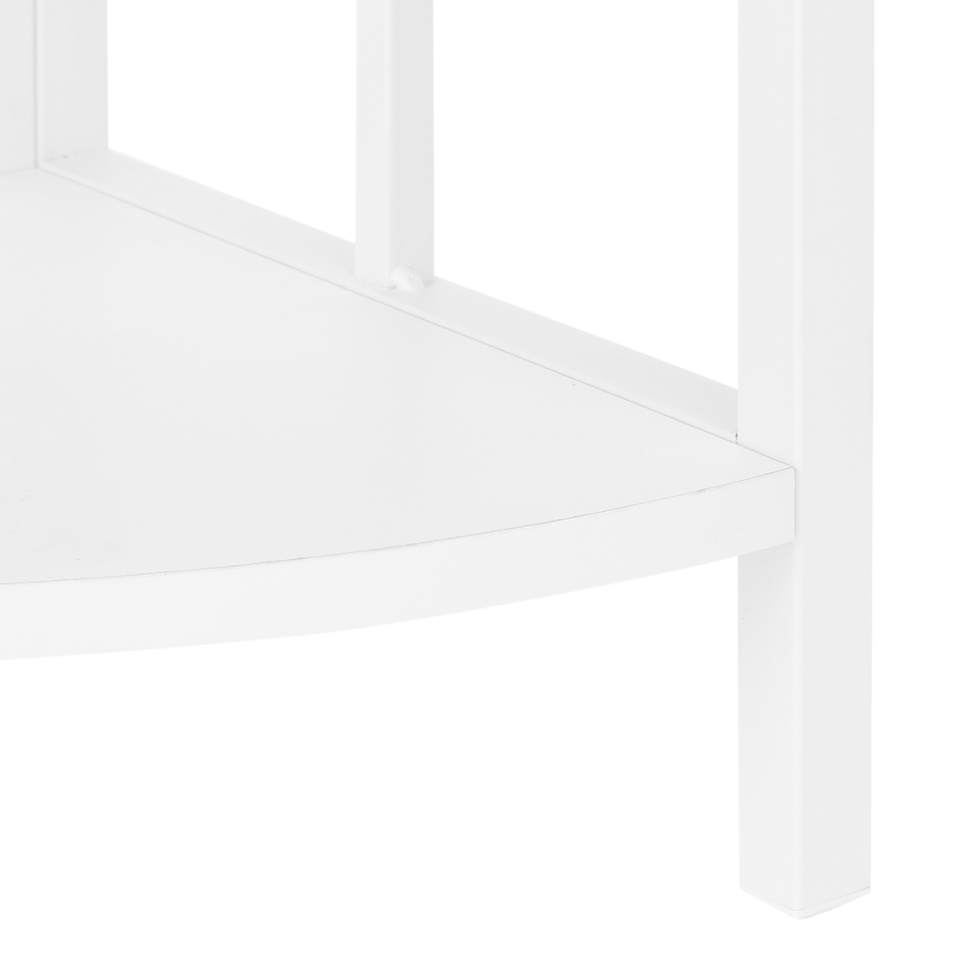 Cornellix – 62"H Metal Corner Étagère – White