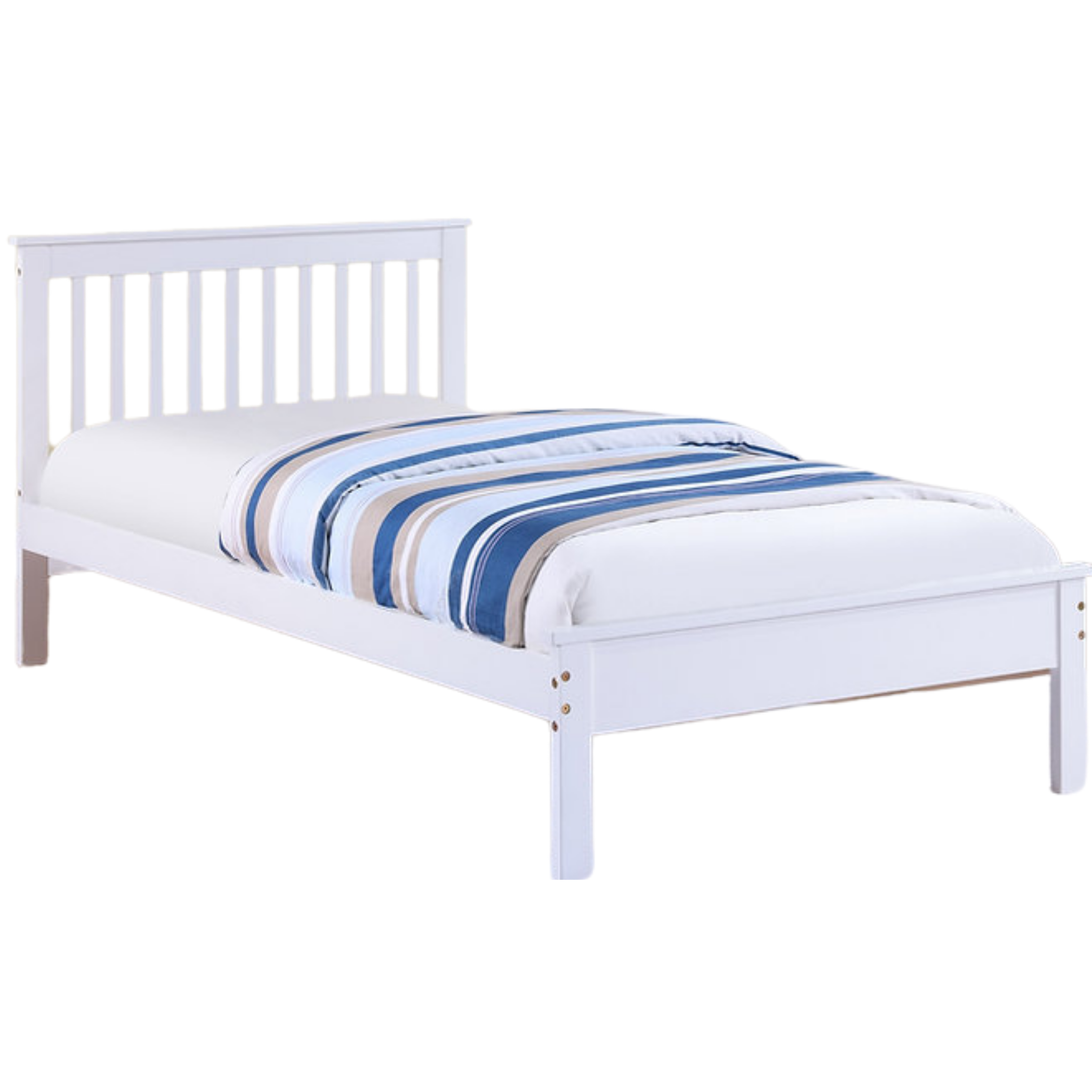 Lit double - Lit blanc avec 2 tiroirs de rangement 415