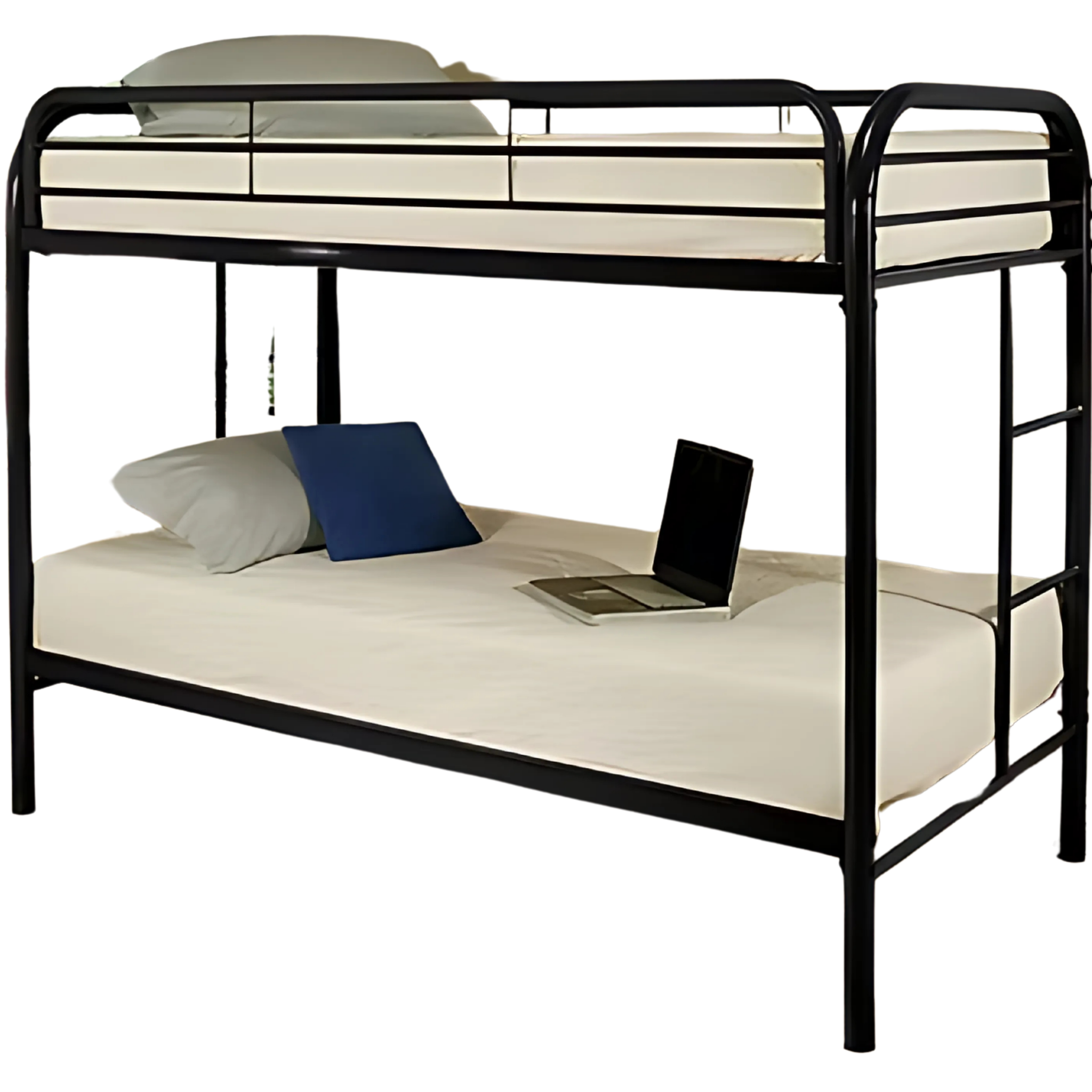 Lit superposé simple en métal – Cadre en acier robuste – Finition noire – 500BK