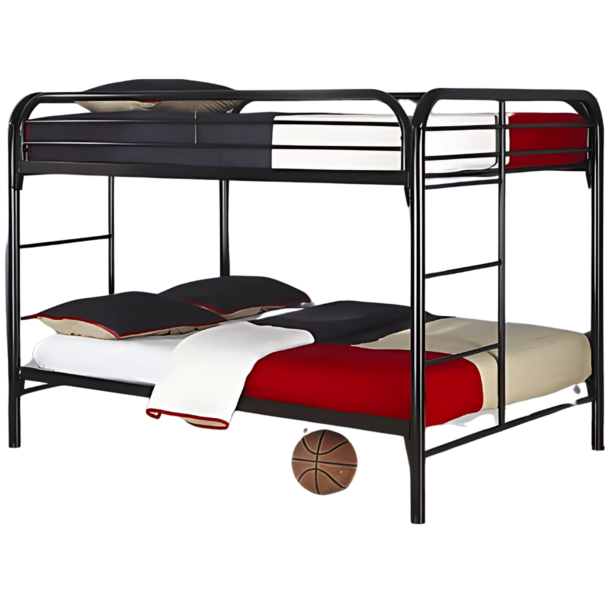 Lit superposé double en métal - Cadre en acier noir - 502BK
