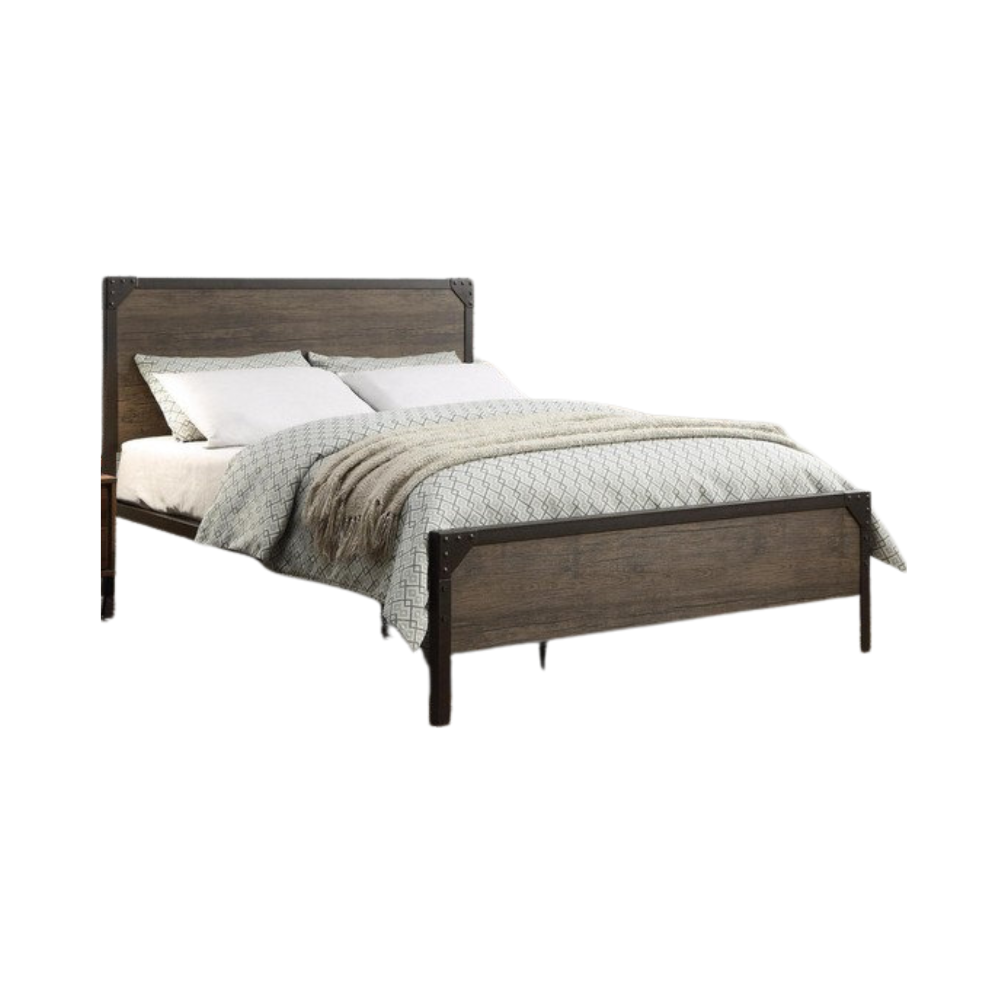 Twin Bed - Wood Panel Bed IF 5210