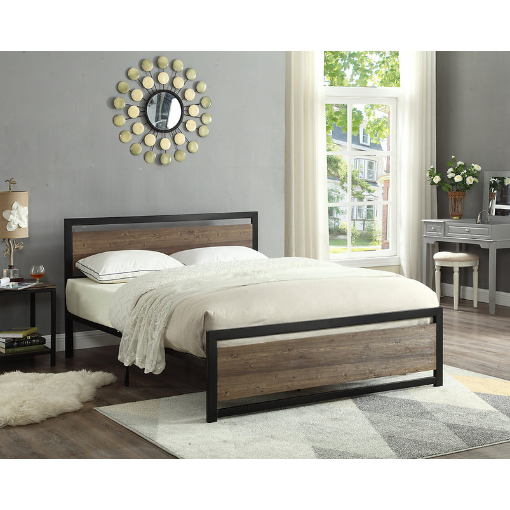 Twin Bed - Wood Panel Bed # 5260