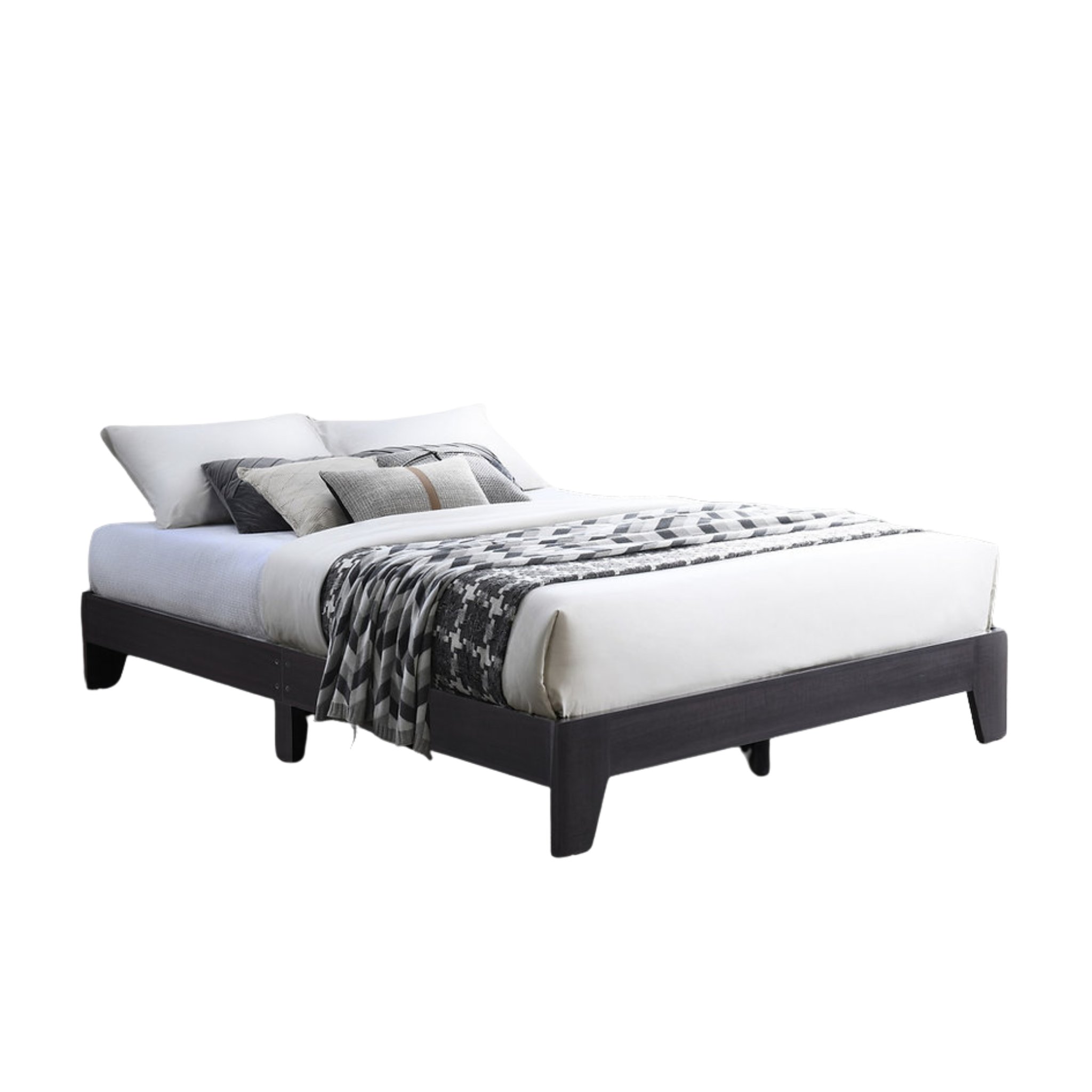 Twin platform - Wooden Platform Bed Espresso 5345