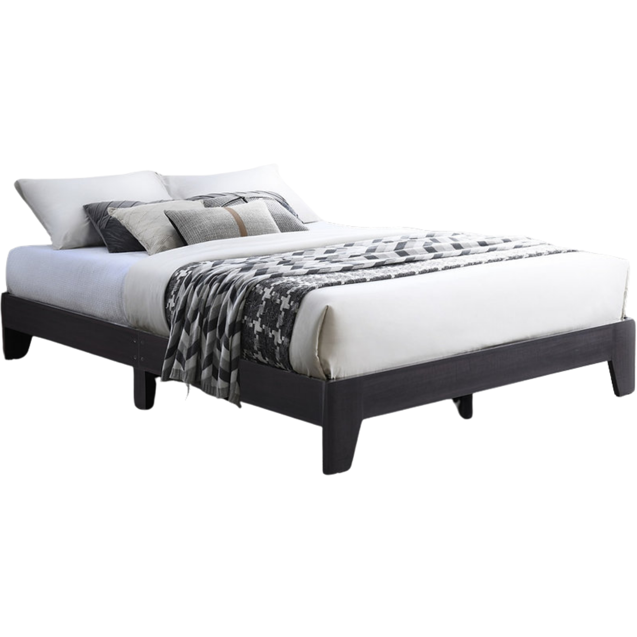 King platform - Wooden Platform Bed Espresso 5345