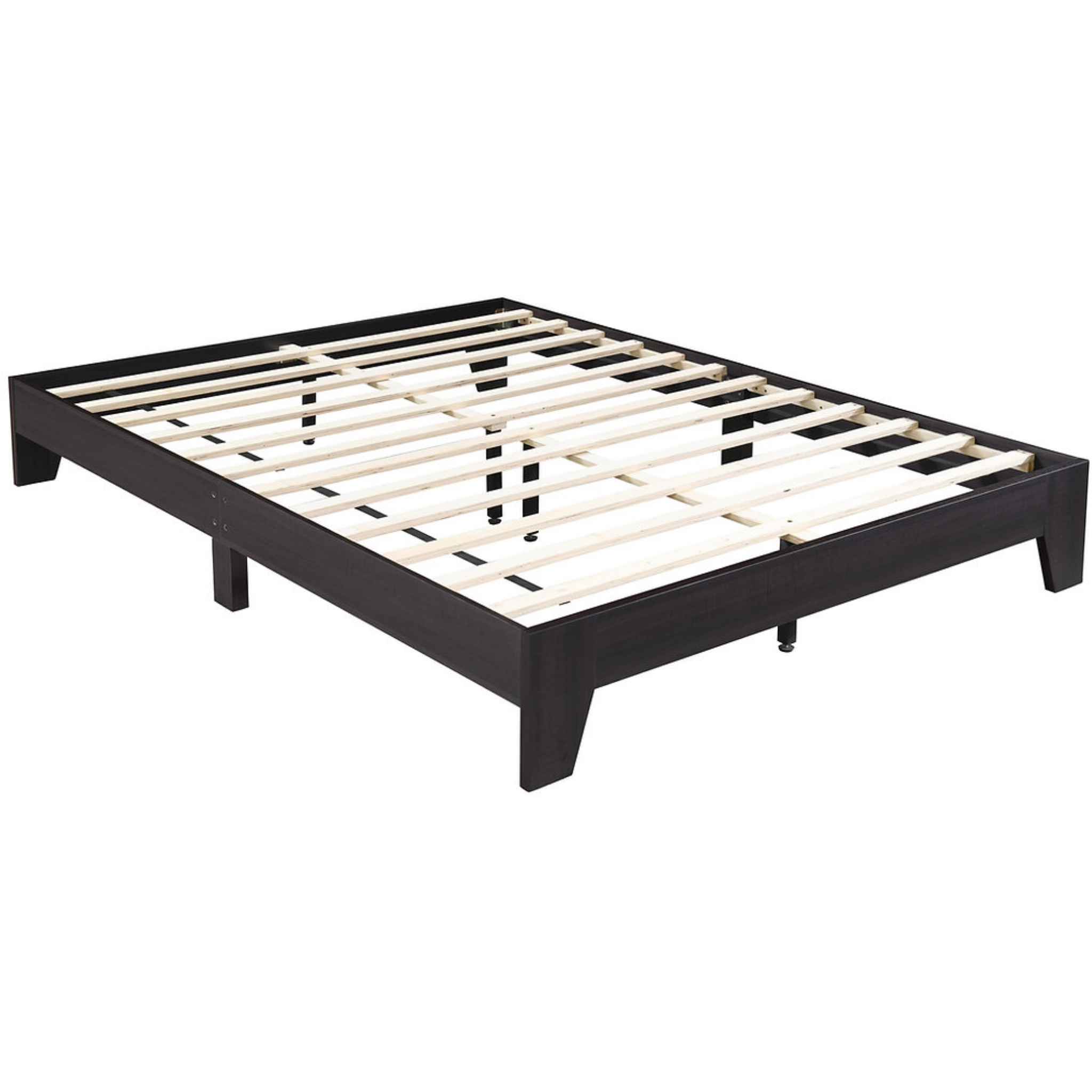 King platform - Wooden Platform Bed Espresso 5345