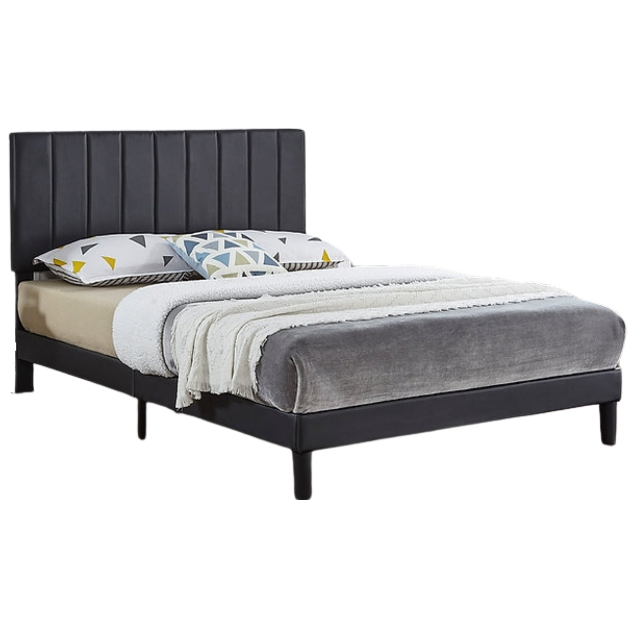 Lit double - Lit en PU noir IF 5360