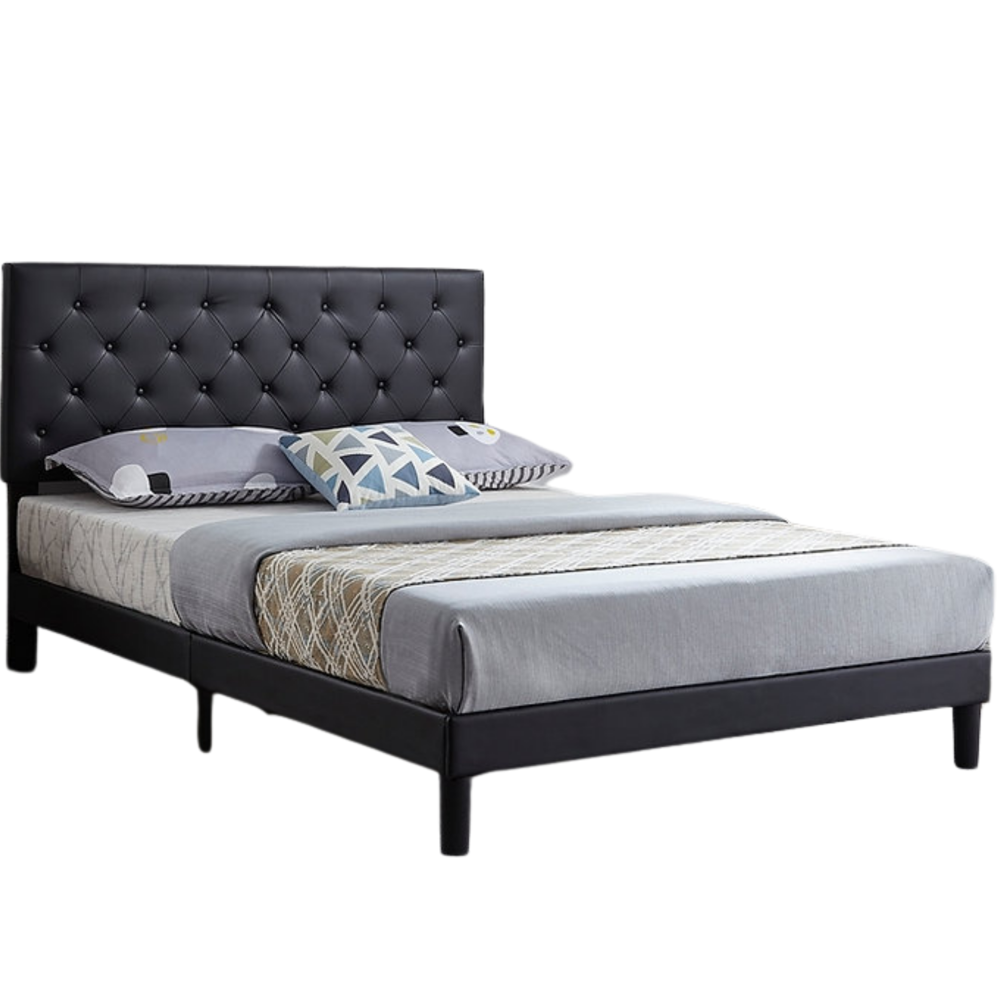 Lit double - Lit en PU noir IF 5380