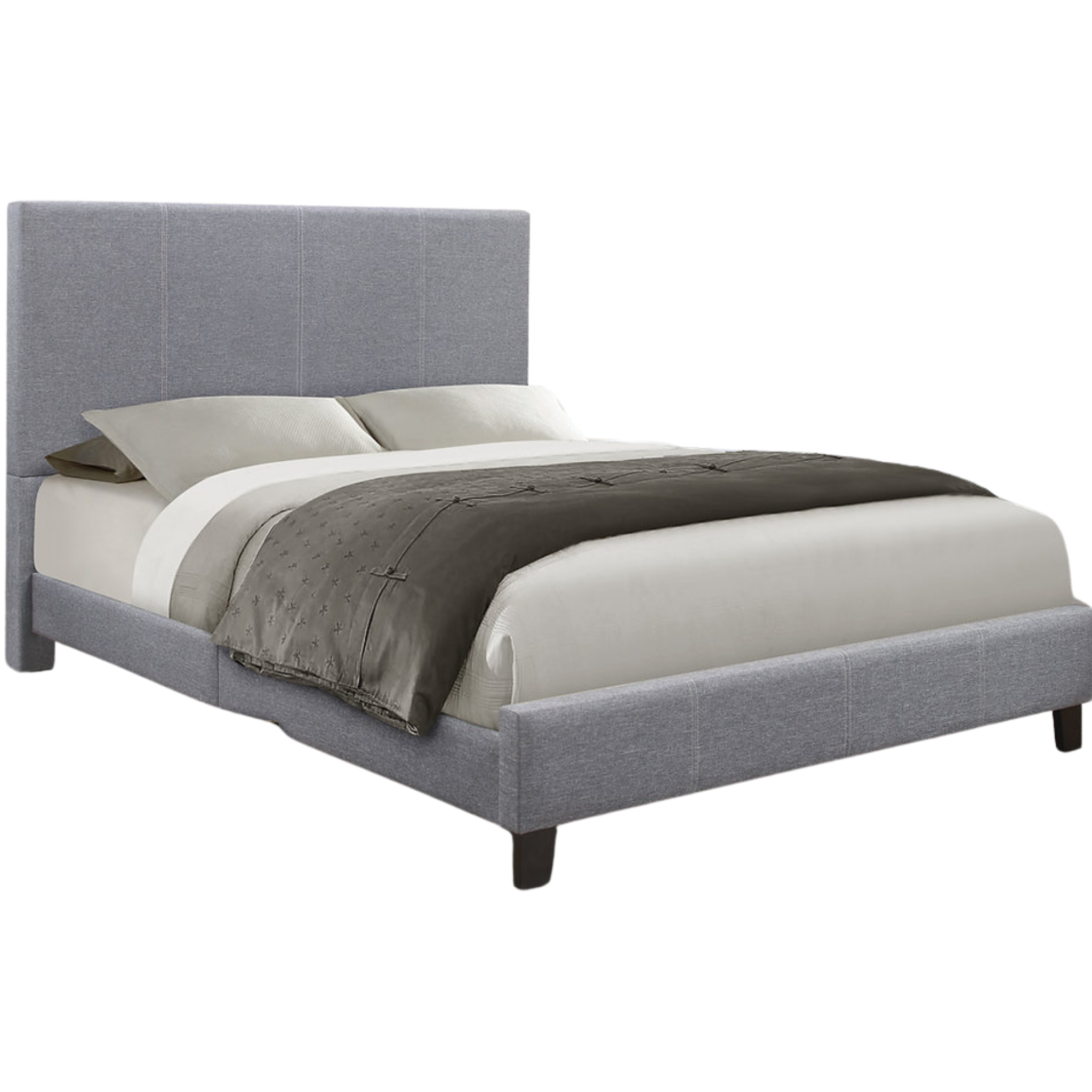 Queen Bed - Grey Fabric Bed IF 5474