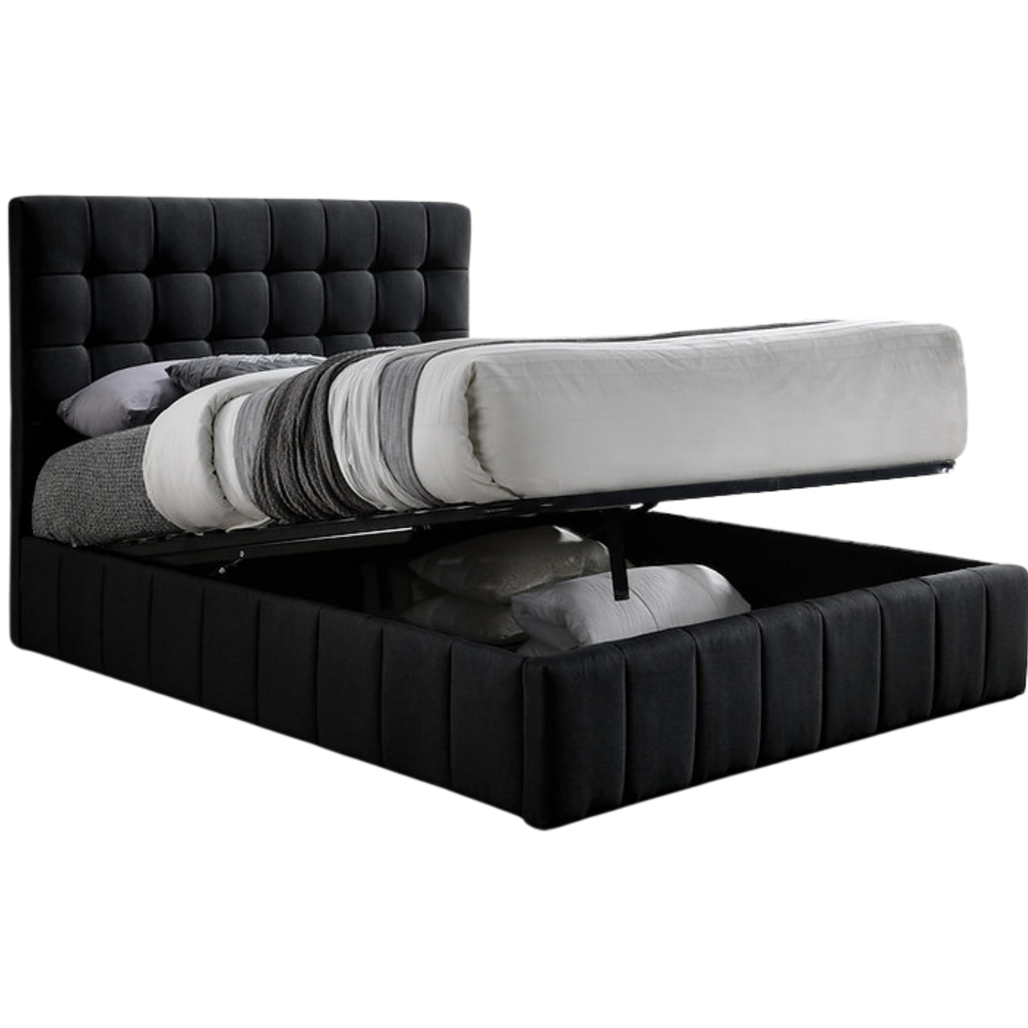 King Bed - Hydraulic Storage Bed Black IF 5785