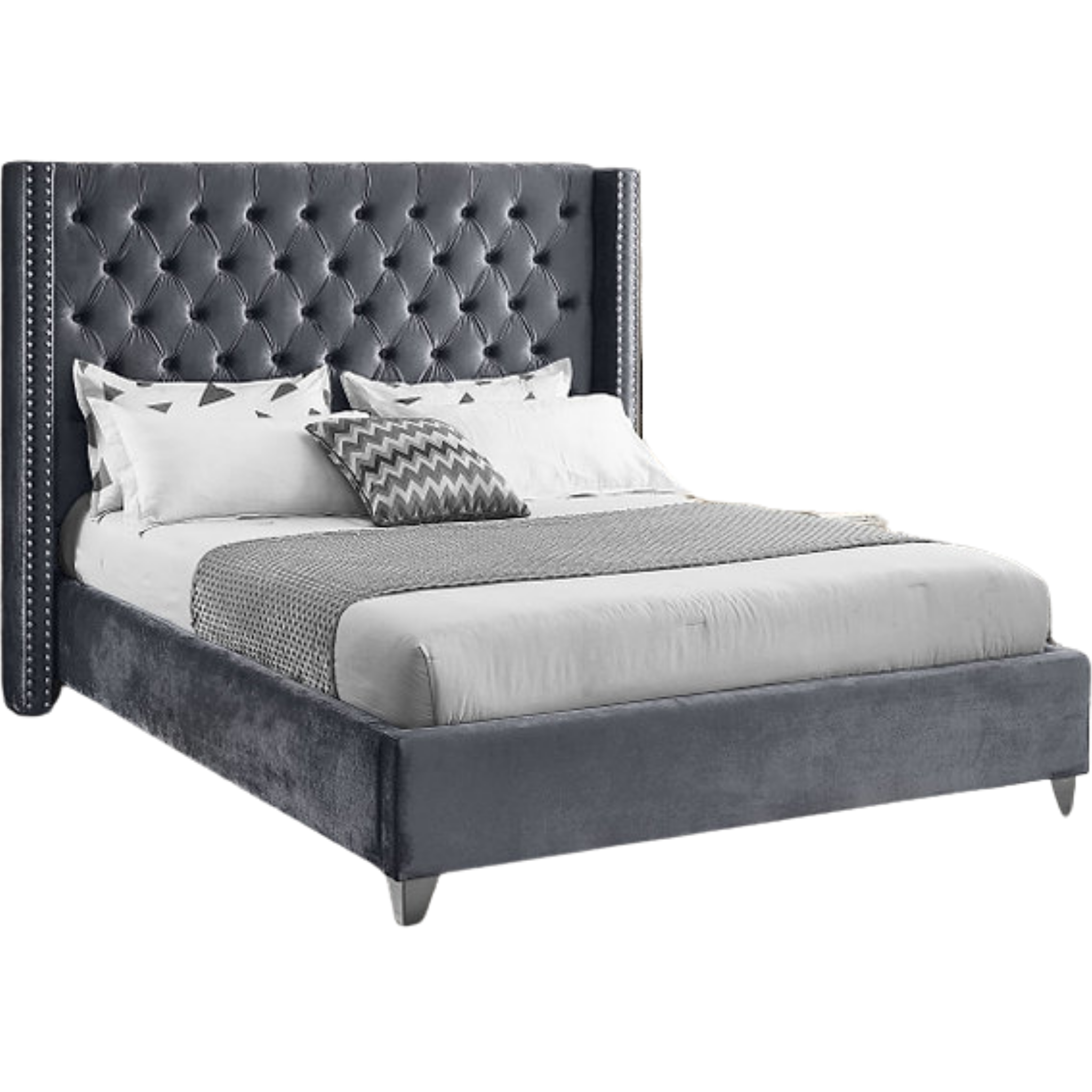 King Grey - Velvet Bed IF 5890