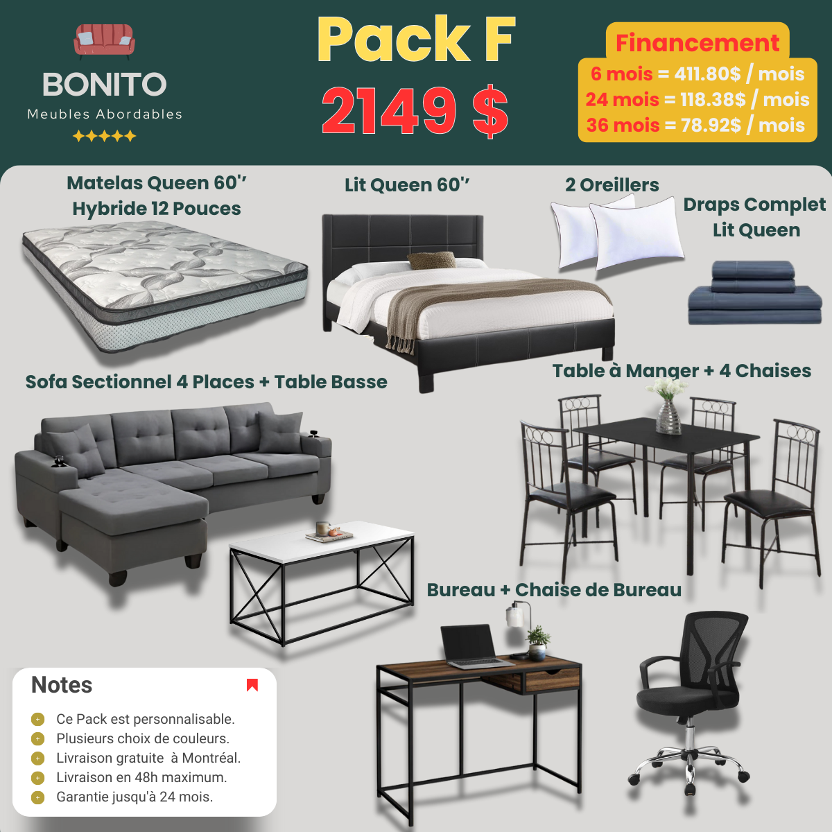 Pack F – Installation complète essentielle pour la maison