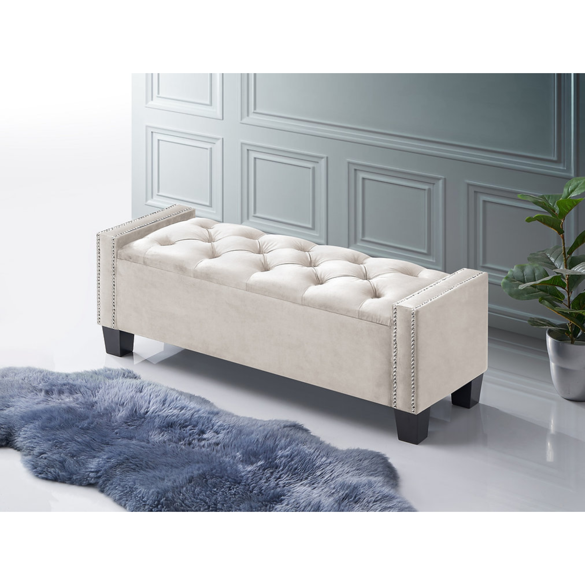Storage Bench Cream 6202