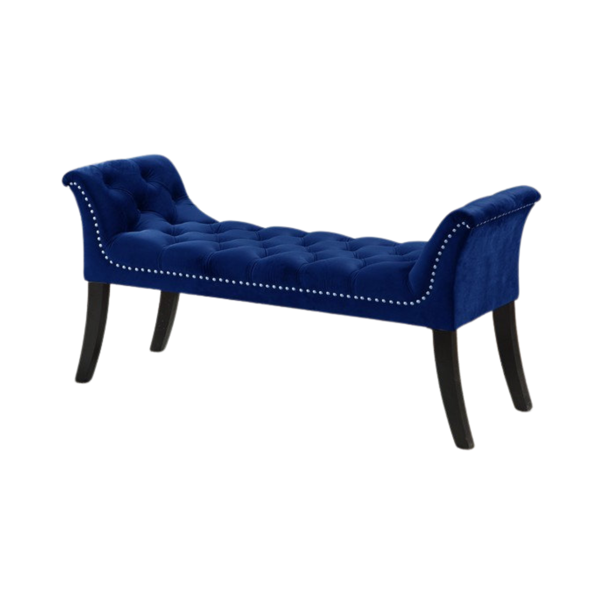 Navy Blue Velvet Bench IF-6232