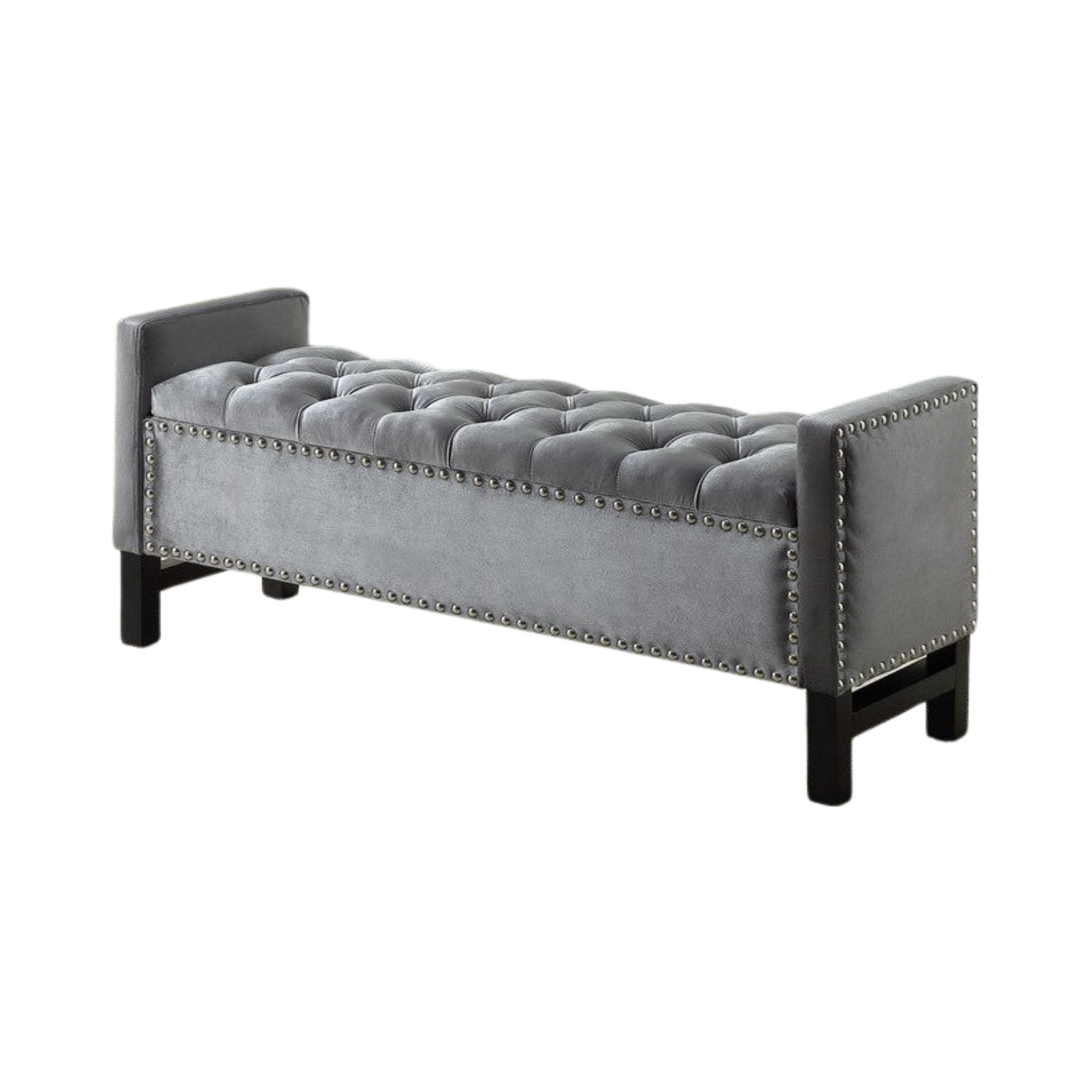 Grey Velvet Bench IF 6400