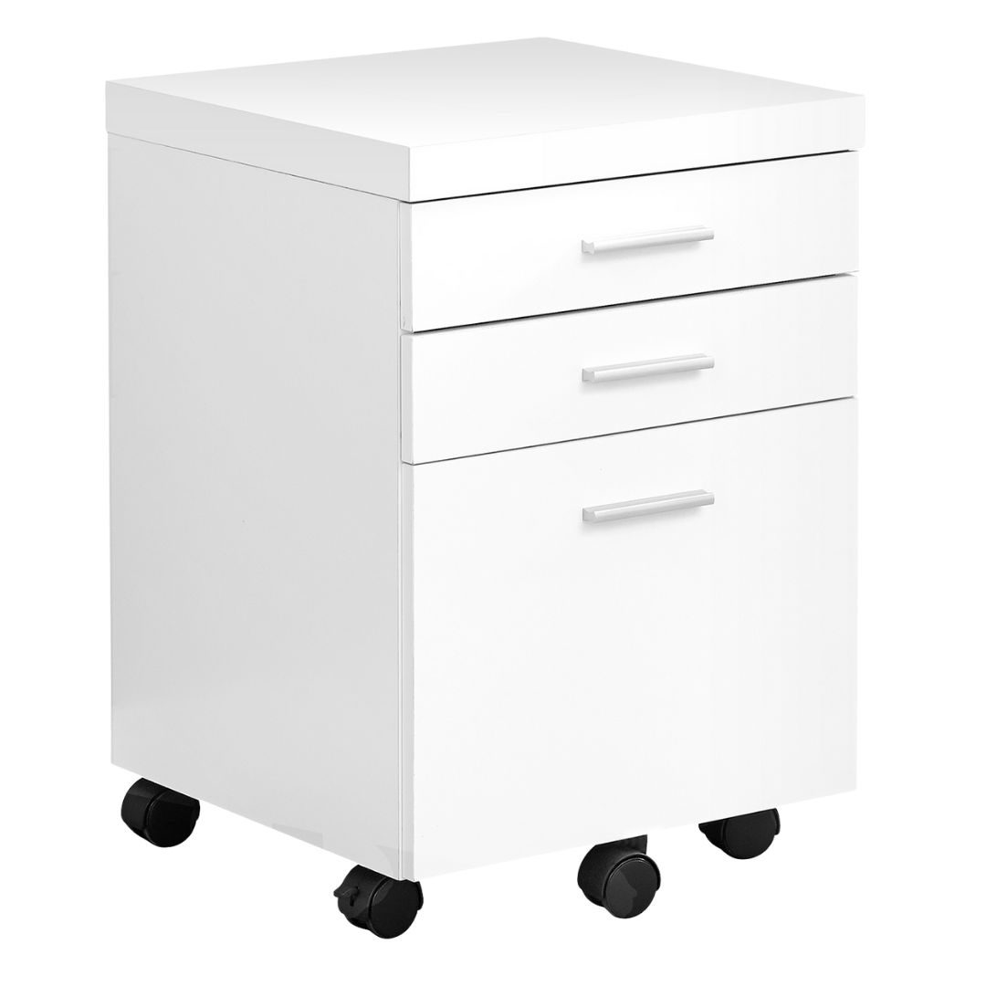 Rustelo – Classeur 3 tiroirs – Blanc