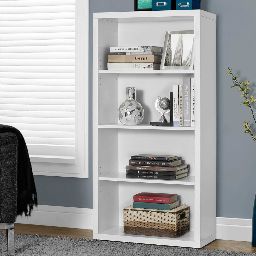 Bibliothèque Arkivia – 122 cm (48 po) de hauteur – Blanche