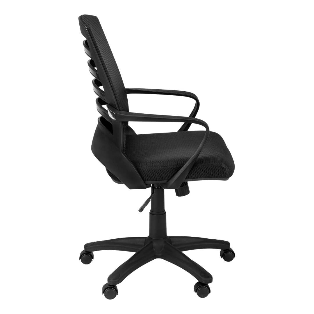 Aerolite – Chaise de bureau mi-haute en maille – Noire