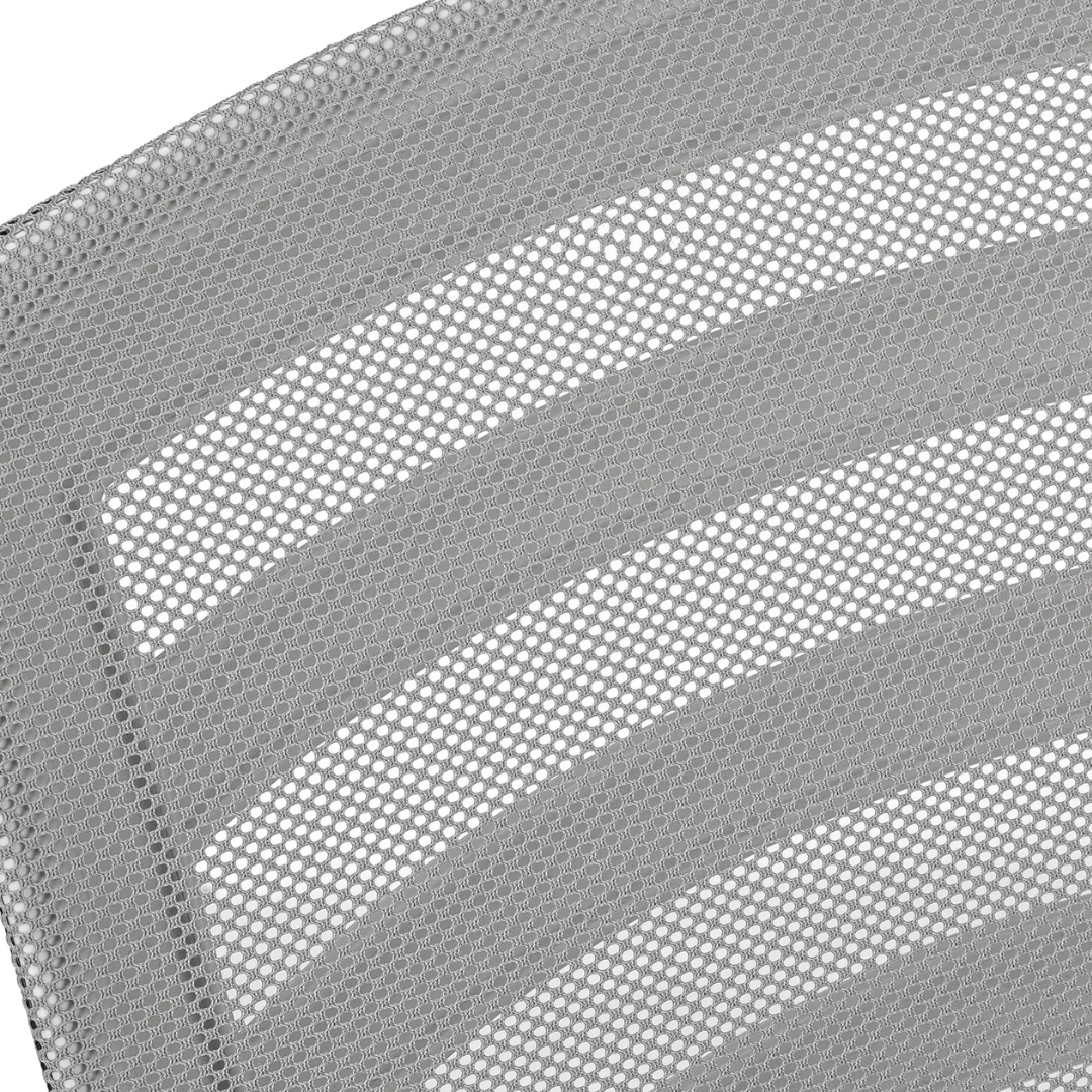 Aerolite – Chaise de bureau mi-haute en maille – Blanc et gris