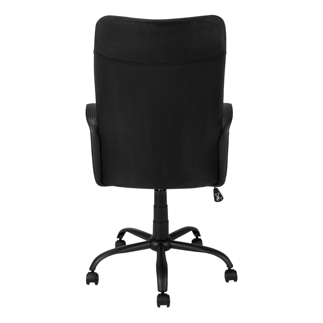 Ergomax – Fauteuil de bureau à dossier haut – Tissu noir