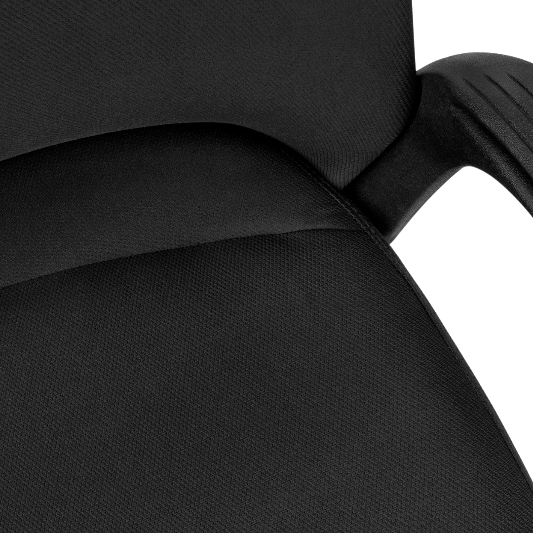 Ergomax – Fauteuil de bureau à dossier haut – Tissu noir