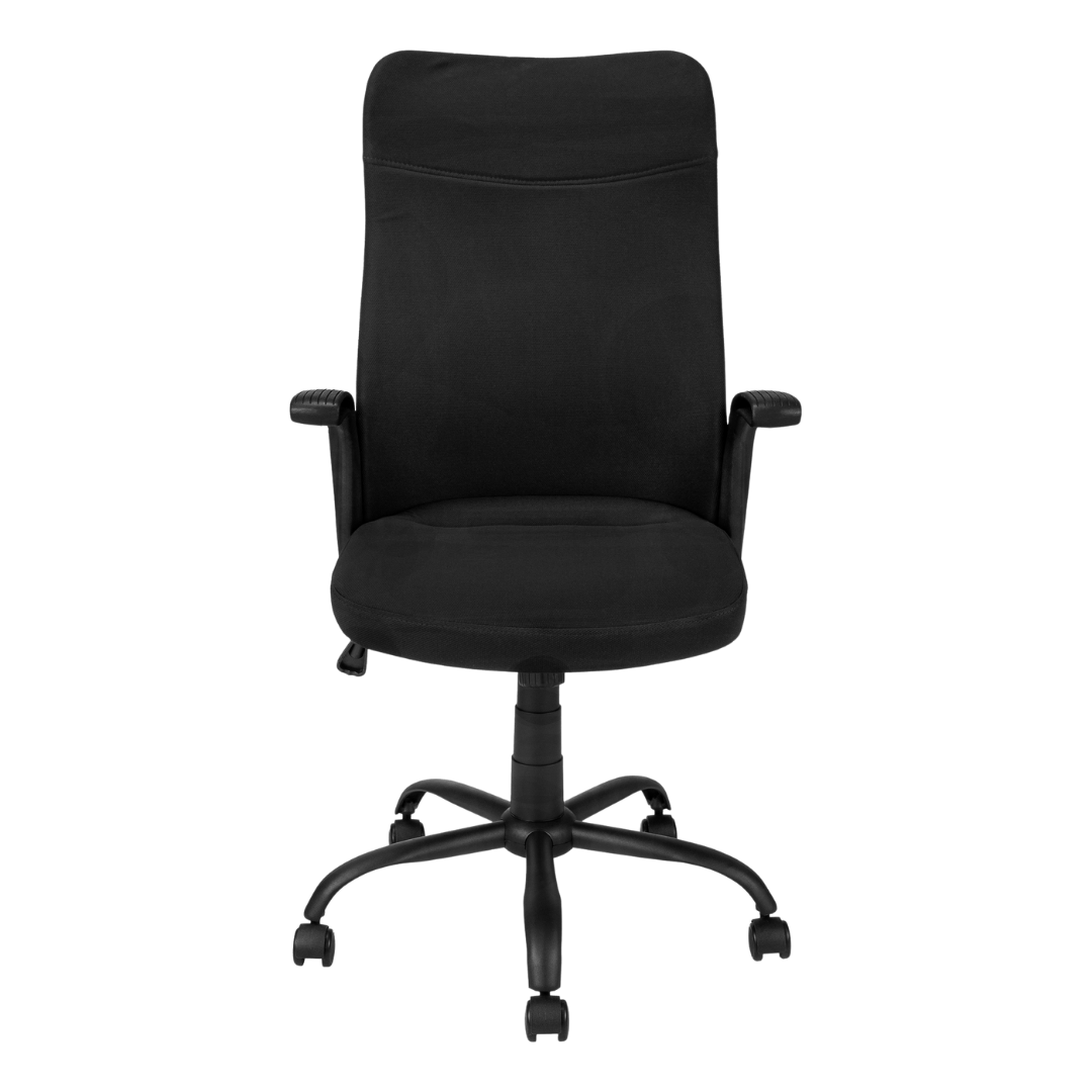Ergomax – Fauteuil de bureau à dossier haut – Tissu noir