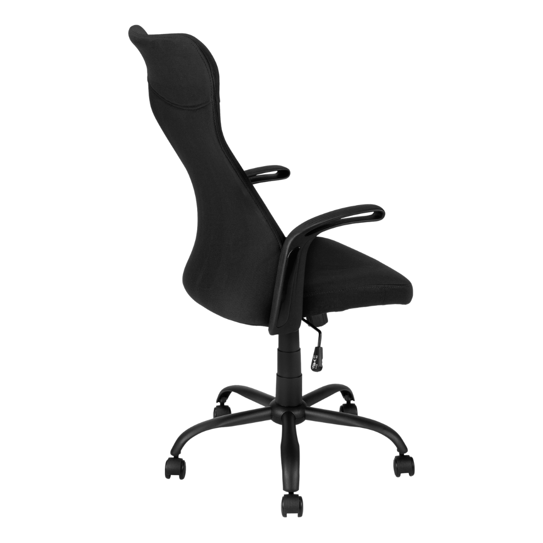 Ergomax – Fauteuil de bureau à dossier haut – Tissu noir