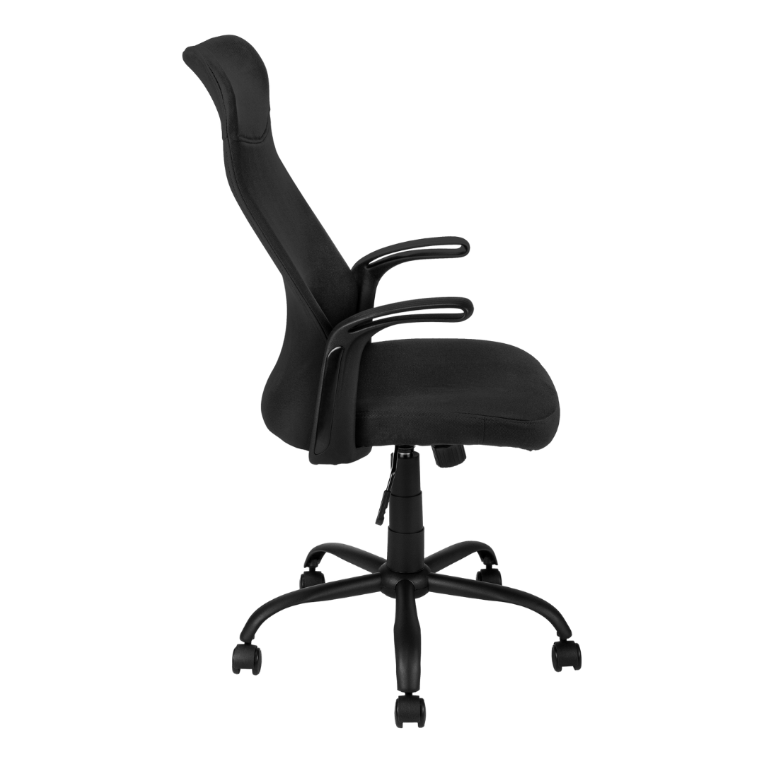 Ergomax – Fauteuil de bureau à dossier haut – Tissu noir
