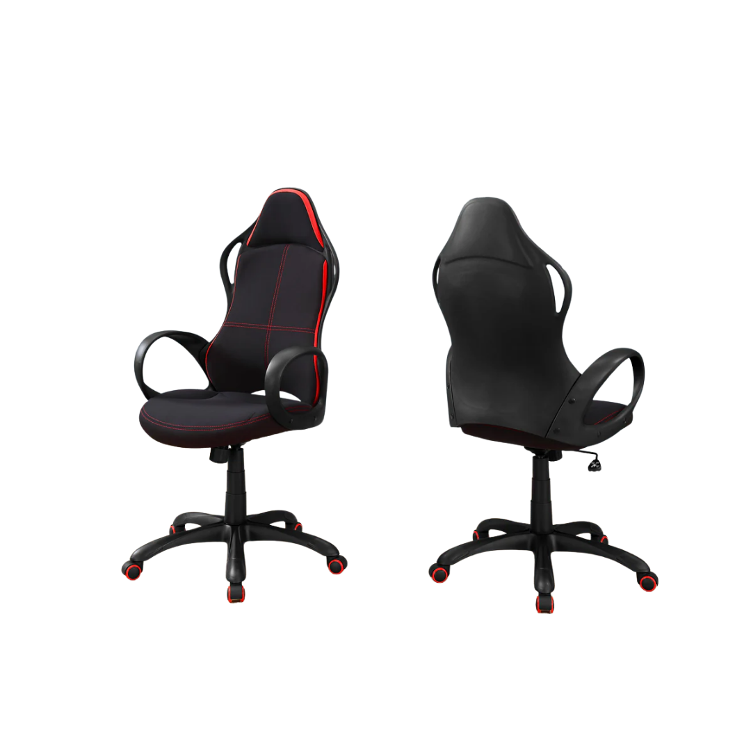 Razorline – Chaise de bureau style course – Noir et rouge