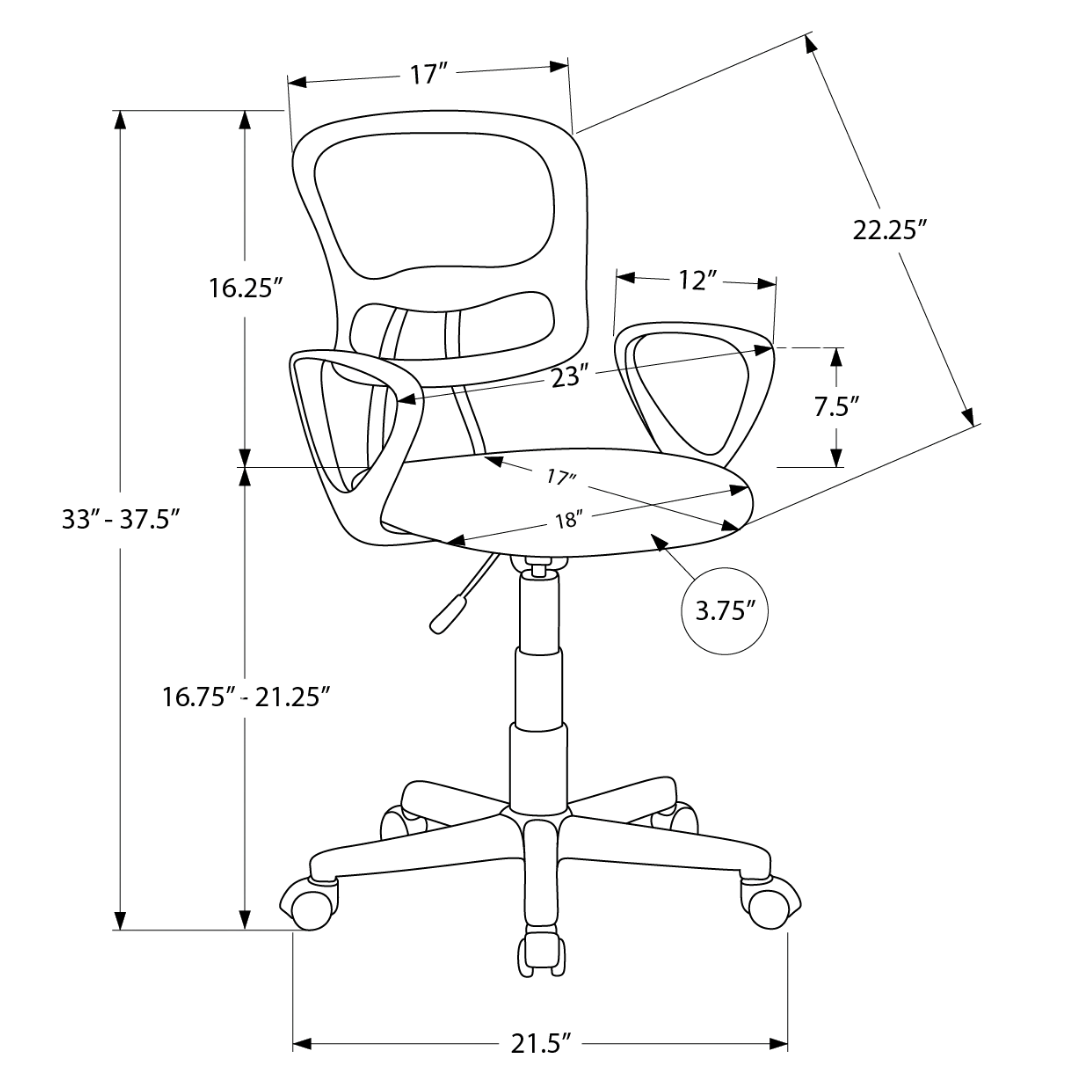 Miniflex – Chaise de bureau jeune en maille – Blanche