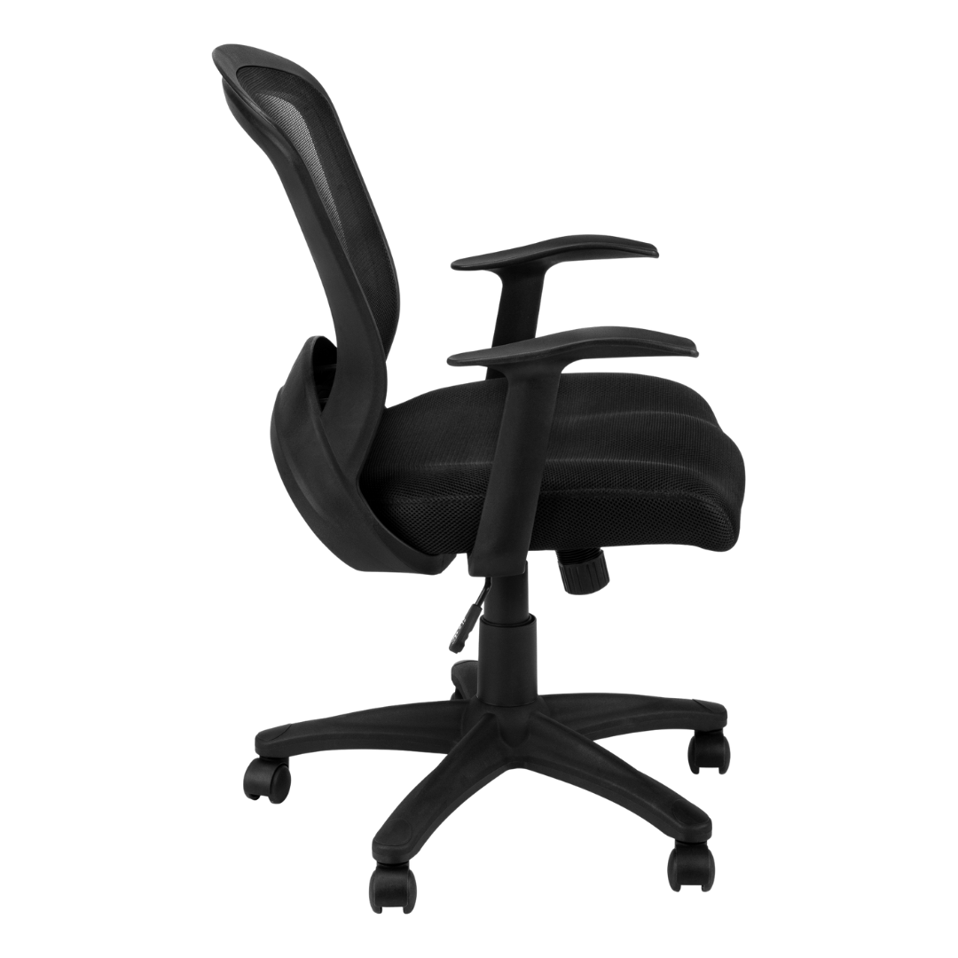 Ergocurve – Chaise de bureau mi-haute en maille – Noire