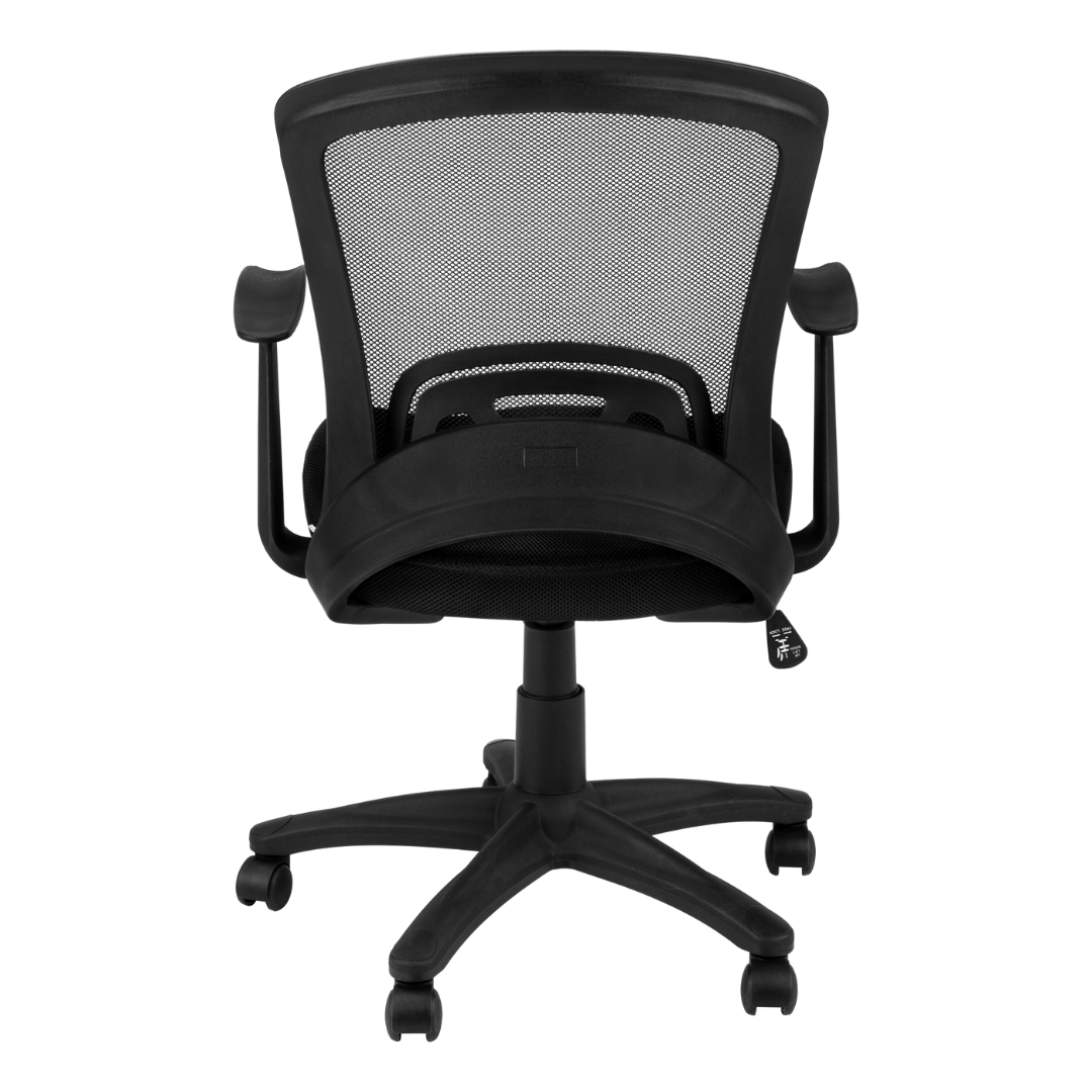 Ergocurve – Chaise de bureau mi-haute en maille – Noire