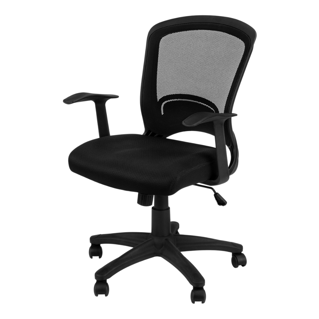 Ergocurve – Chaise de bureau mi-haute en maille – Noire