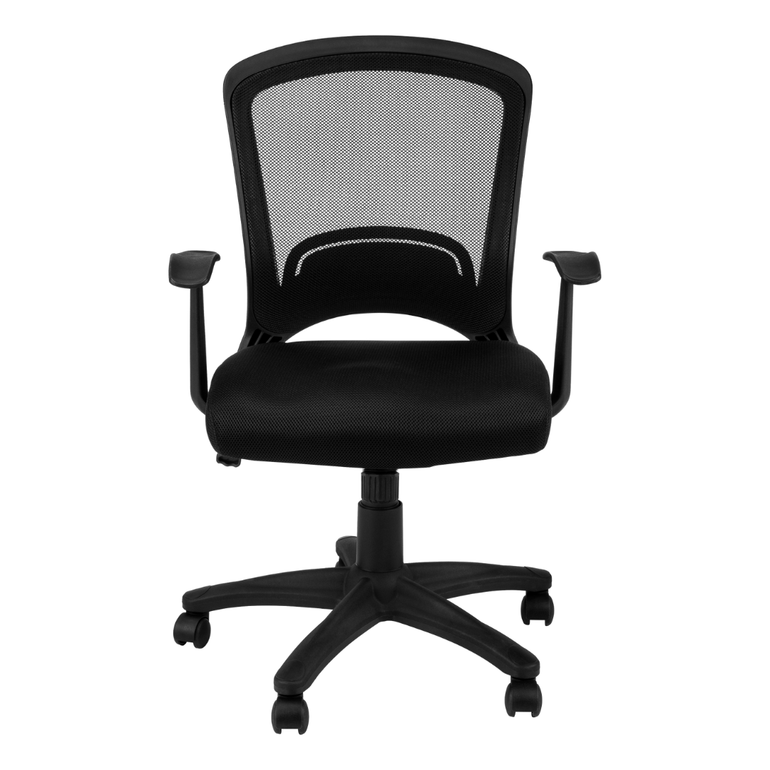 Ergocurve – Chaise de bureau mi-haute en maille – Noire