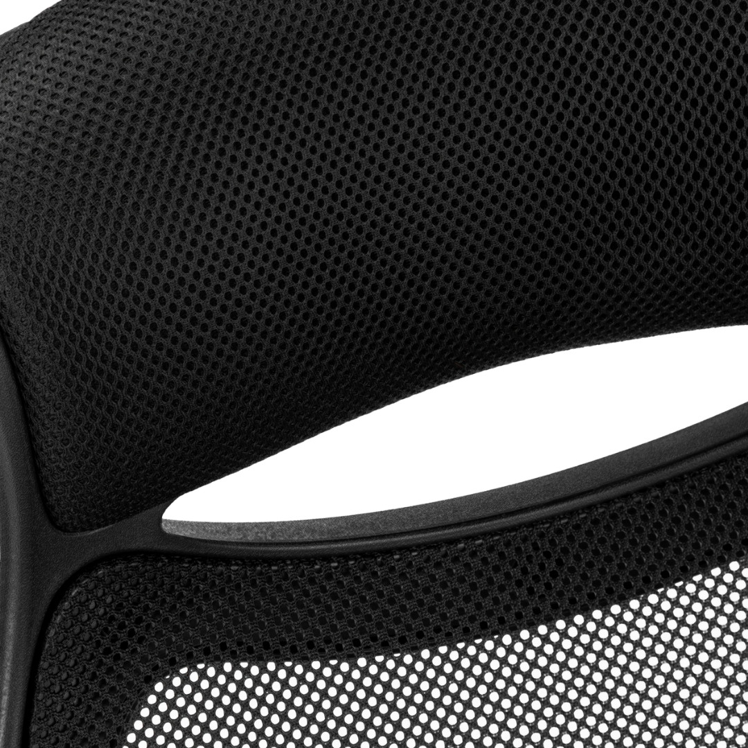 Aeroventis – Fauteuil de bureau à dossier haut en maille – Maille noire et chrome
