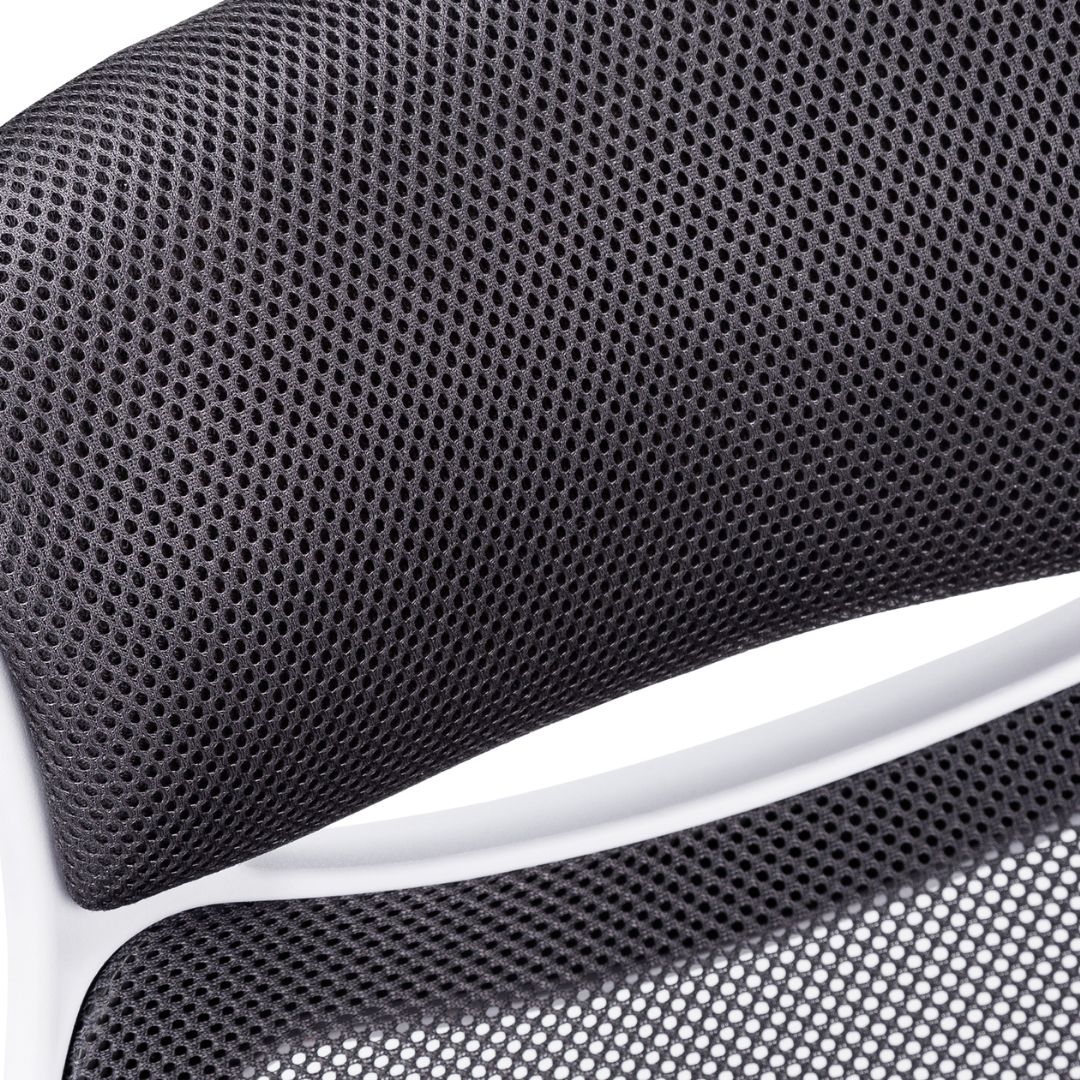 Aeroventis chaise de bureau ergonomique haut dossier mailles gris blanc base chromée – Bonito Montréal