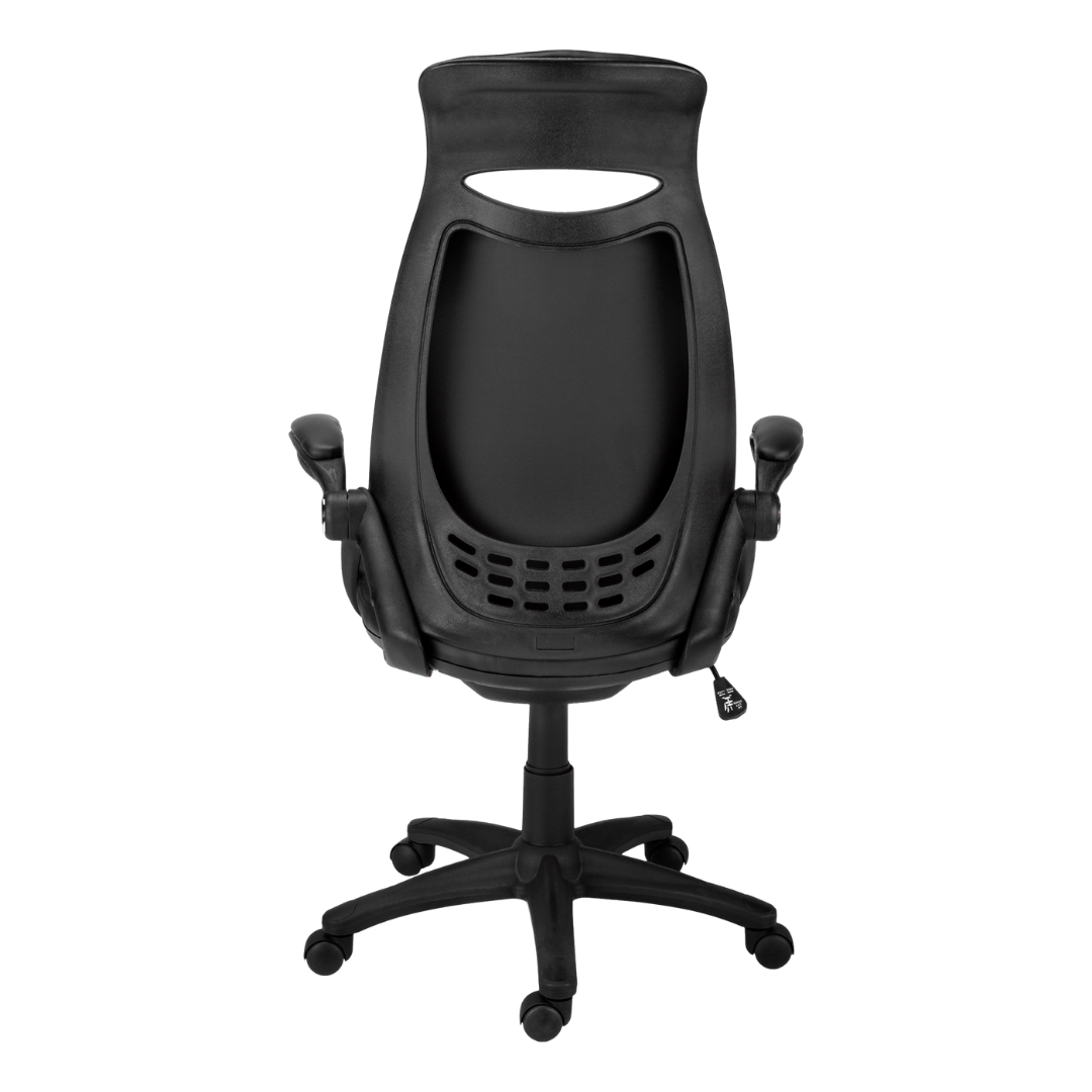 Aeroventis – Fauteuil de direction à dossier haut – Aspect cuir noir