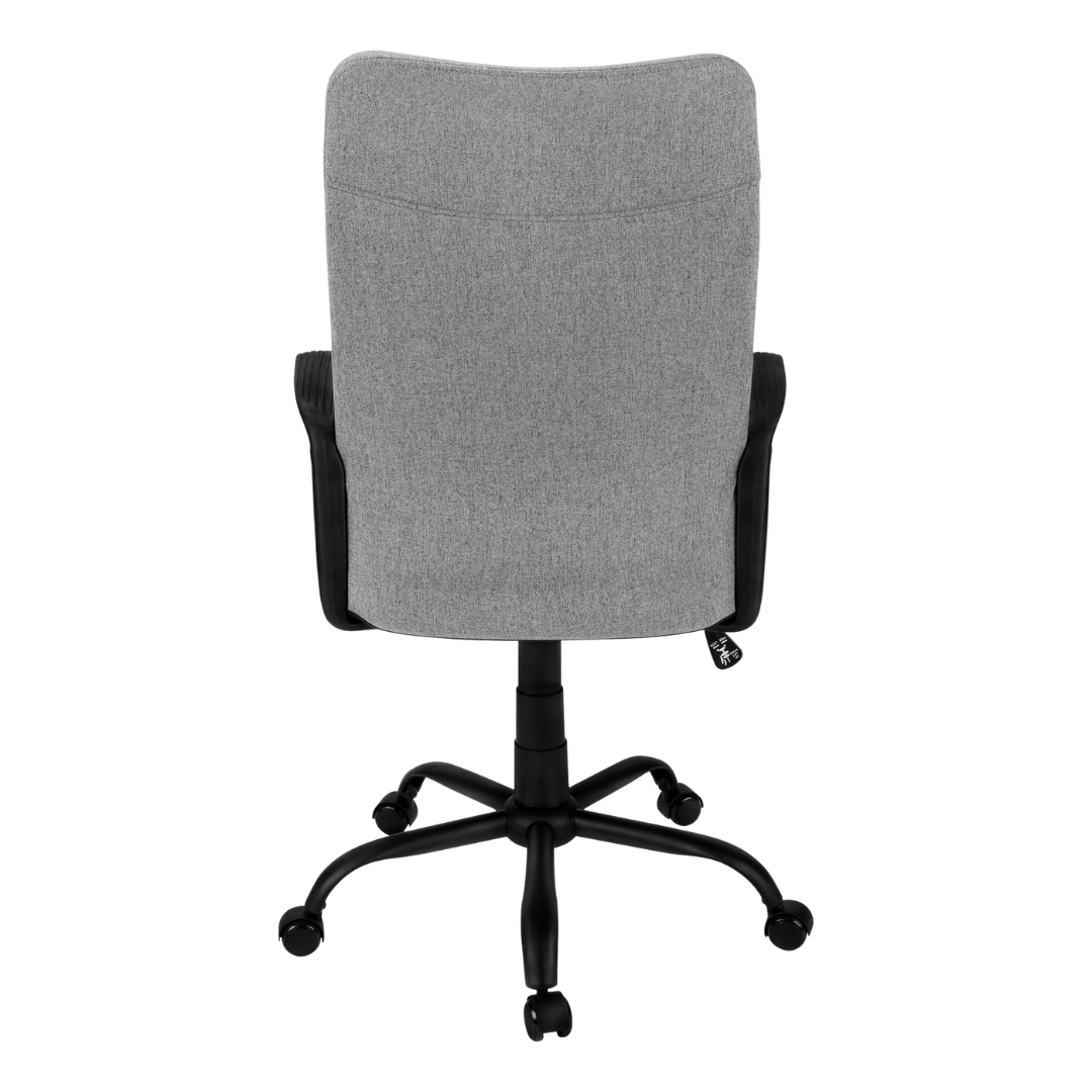 Ergomax – Fauteuil de bureau à dossier haut – Tissu gris foncé