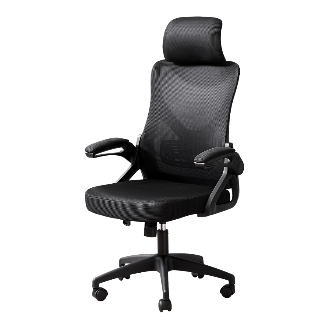 Aeroblade – Chaise de bureau à dossier haut en maille – Noire