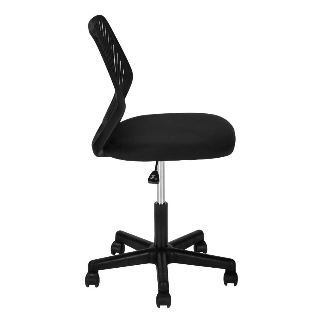Leafik – Chaise de bureau en maille pour jeunes – Noire