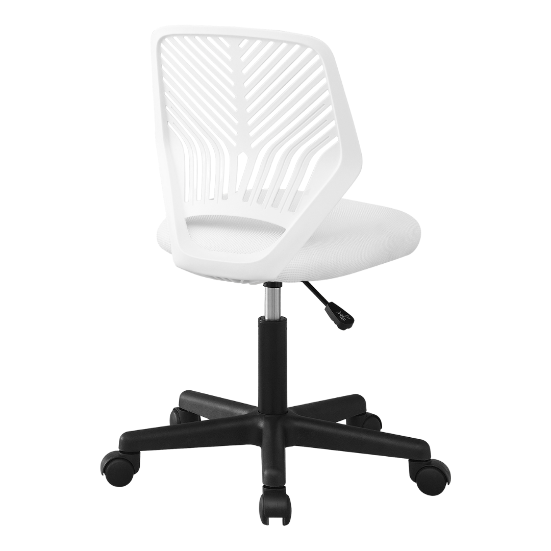 Leafik – Chaise de bureau en maille pour jeunes – Blanche