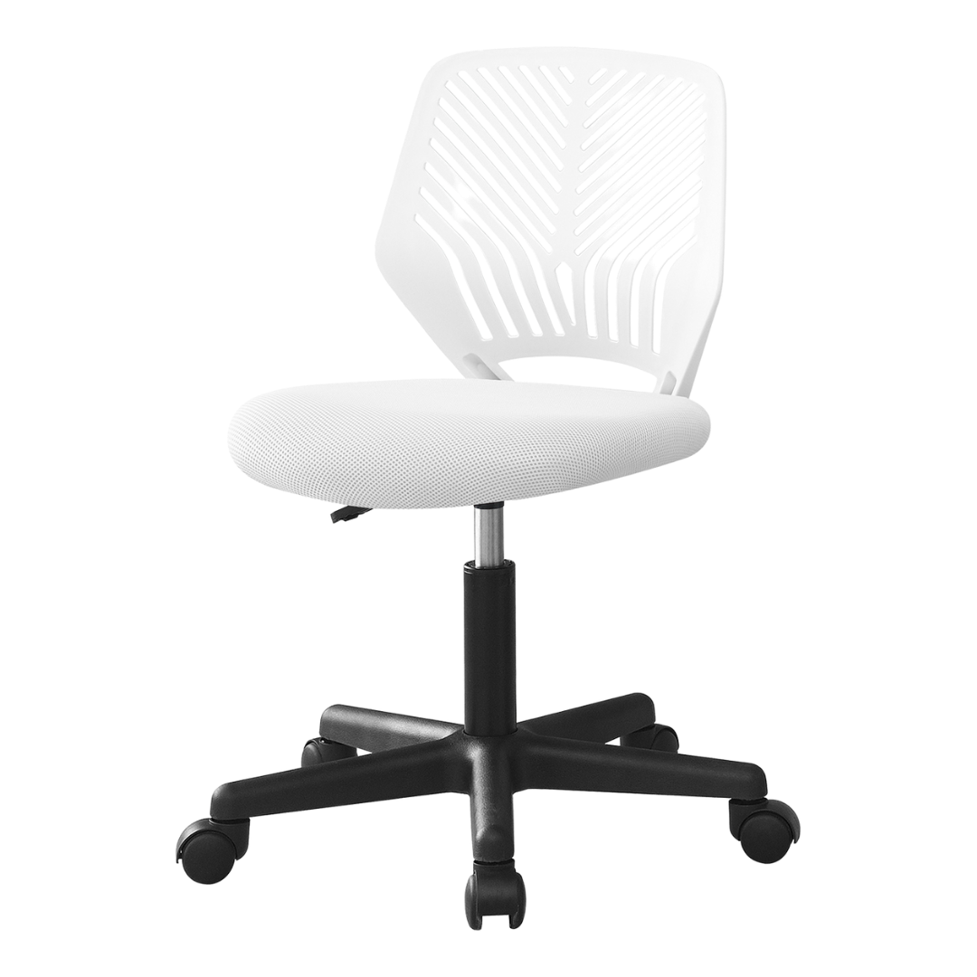 Leafik – Chaise de bureau en maille pour jeunes – Blanche