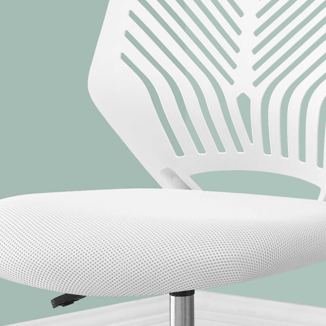 Leafik – Chaise de bureau en maille pour jeunes – Blanche