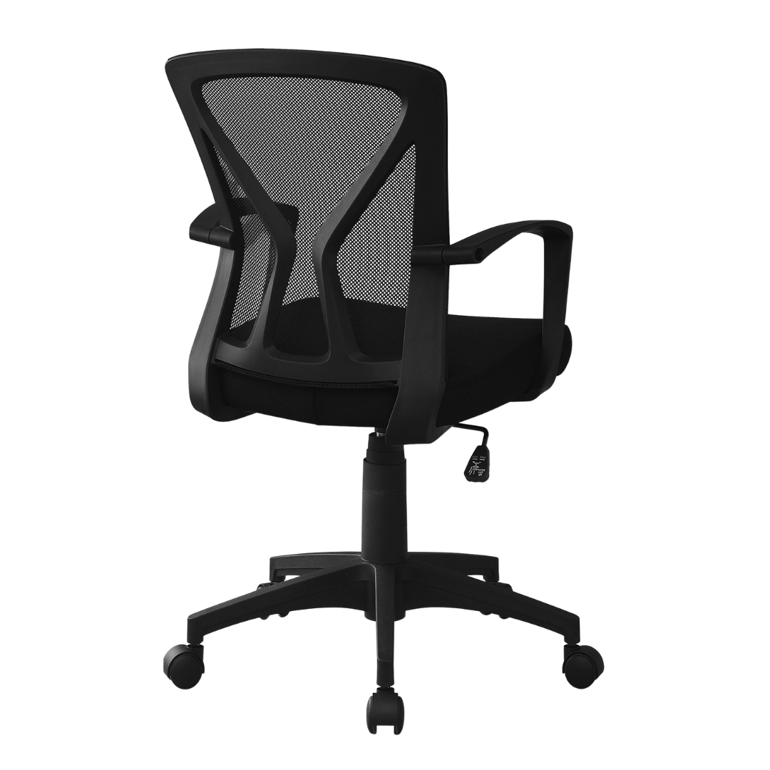 Aerolite S2 – Chaise de bureau mi-haute en maille – Noire