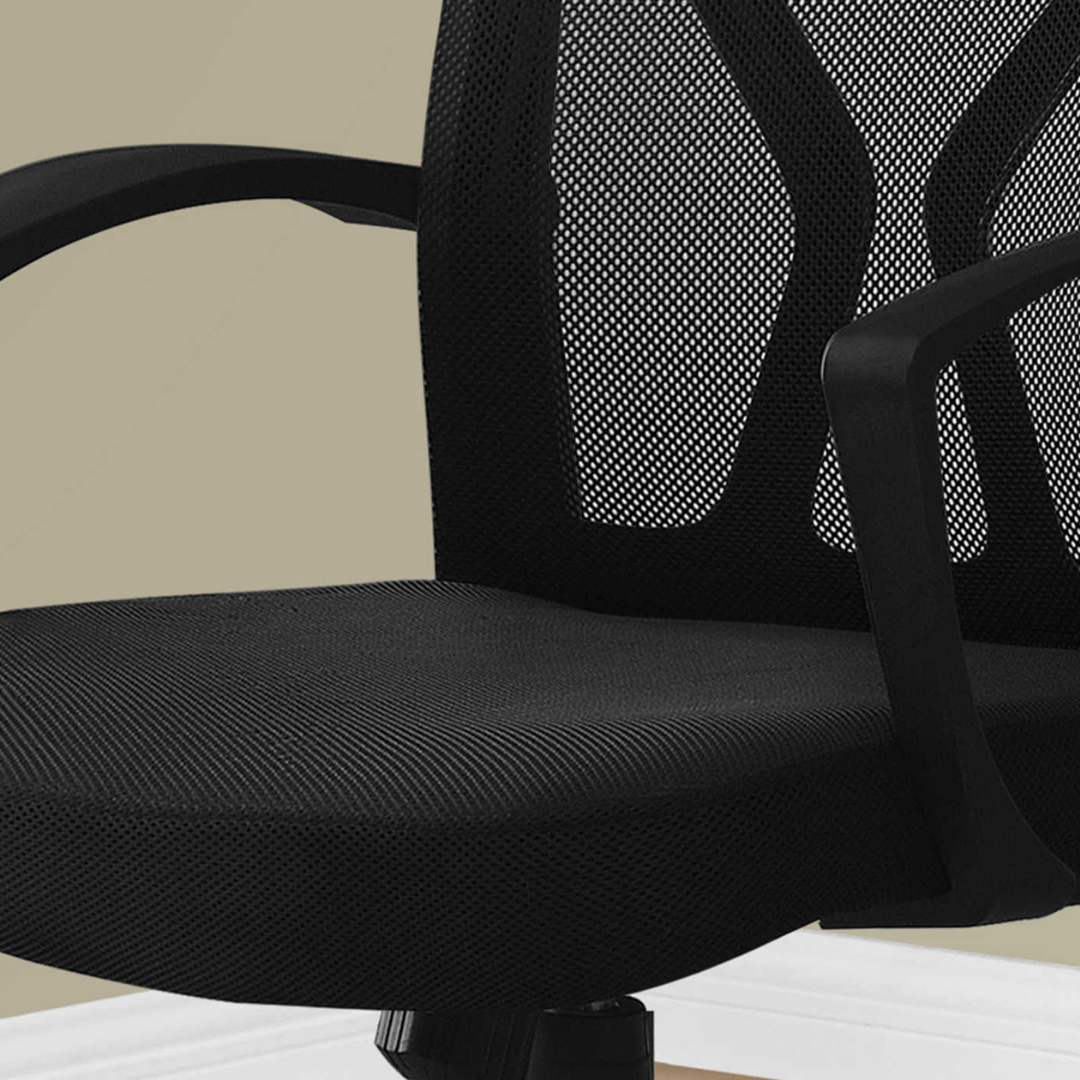 Aerolite S2 – Chaise de bureau mi-haute en maille – Noire