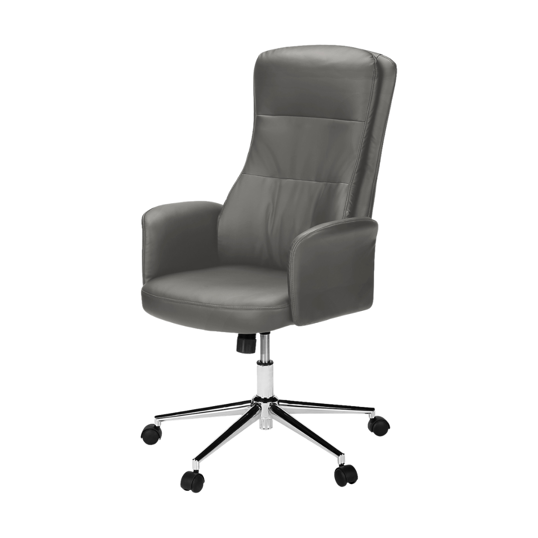 Execello – Fauteuil de bureau à dossier haut – Gris foncé